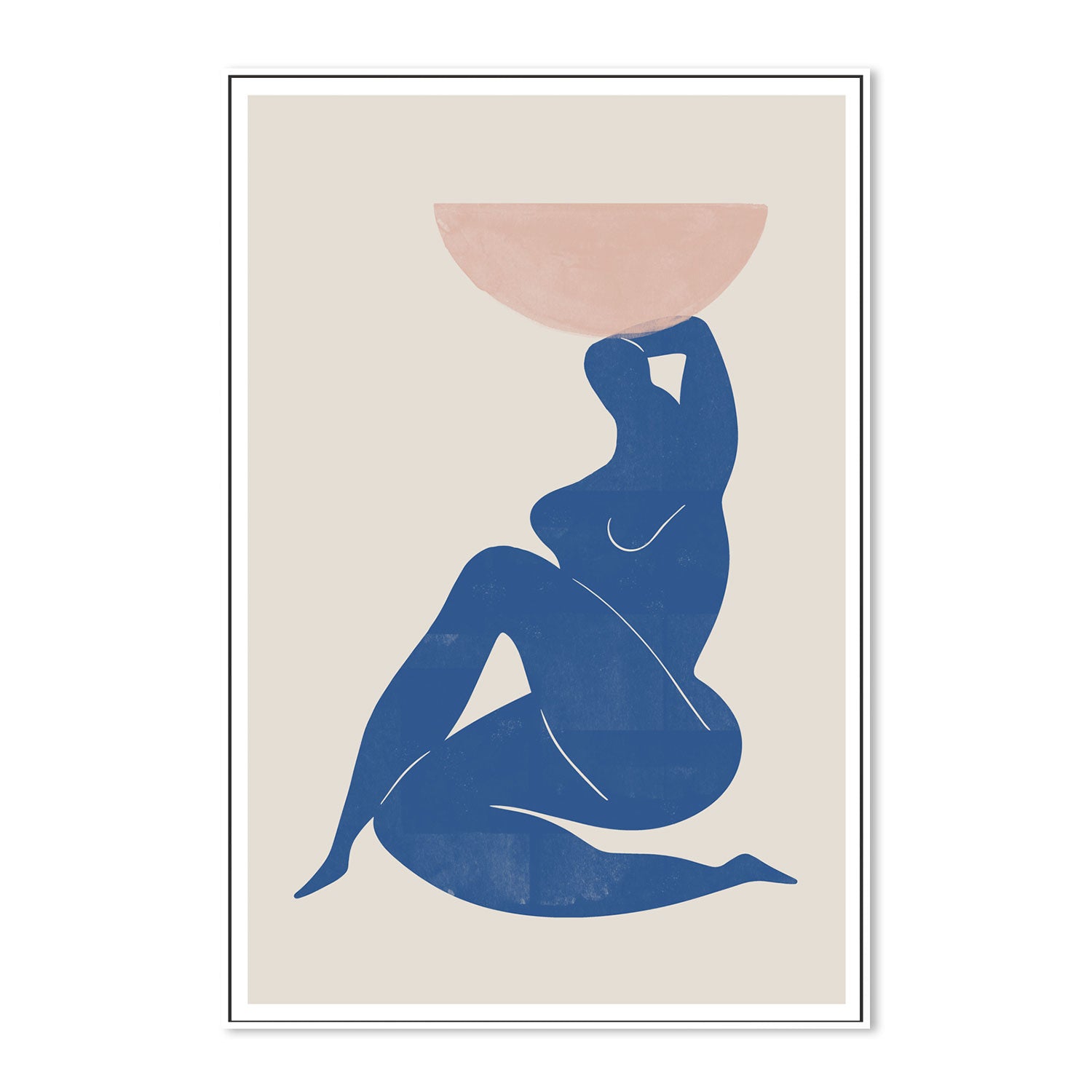 wall-art-print-canvas-poster-framed-Blue Divine Woman, Style C-GIOIA-WALL-ART
