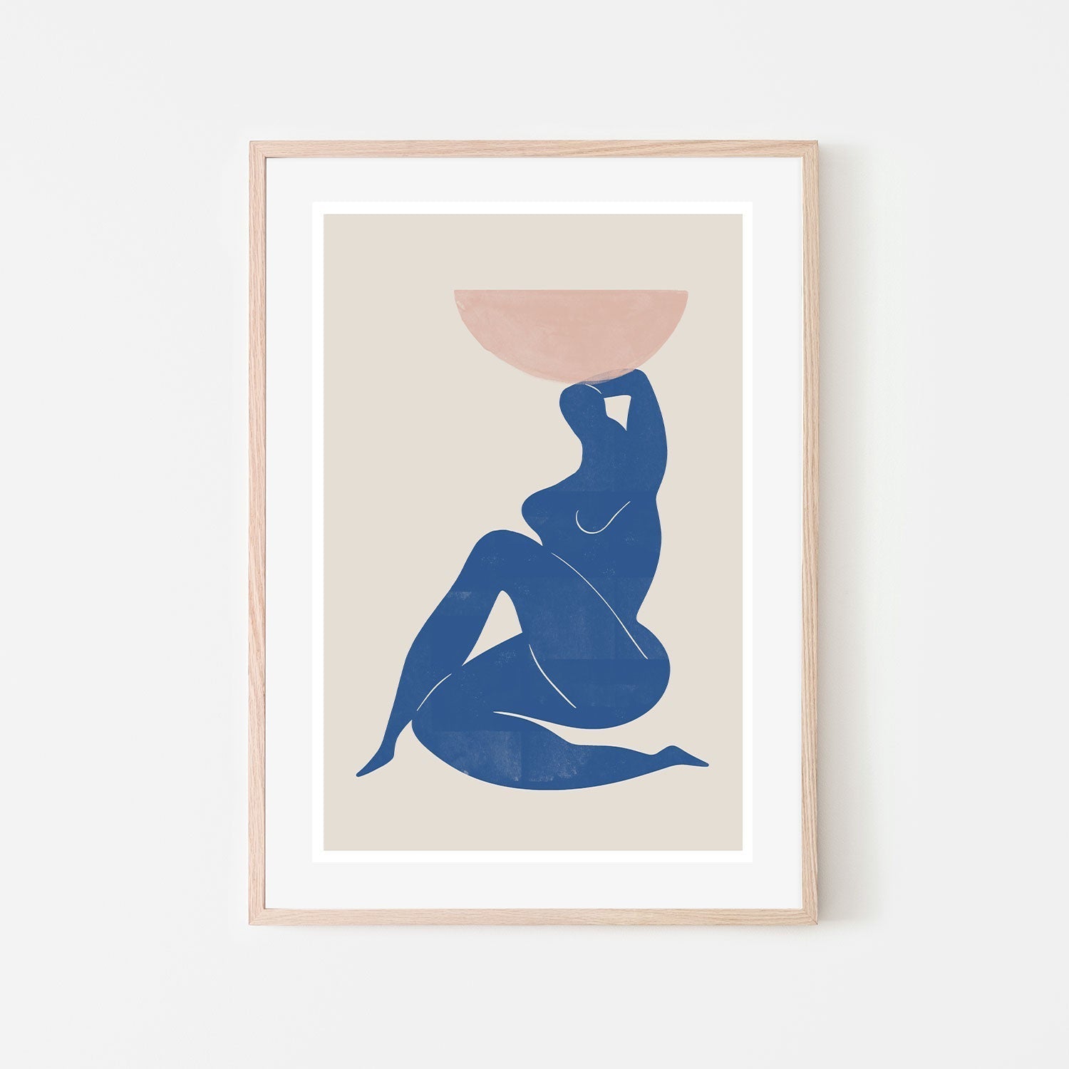wall-art-print-canvas-poster-framed-Blue Divine Woman, Style C-GIOIA-WALL-ART