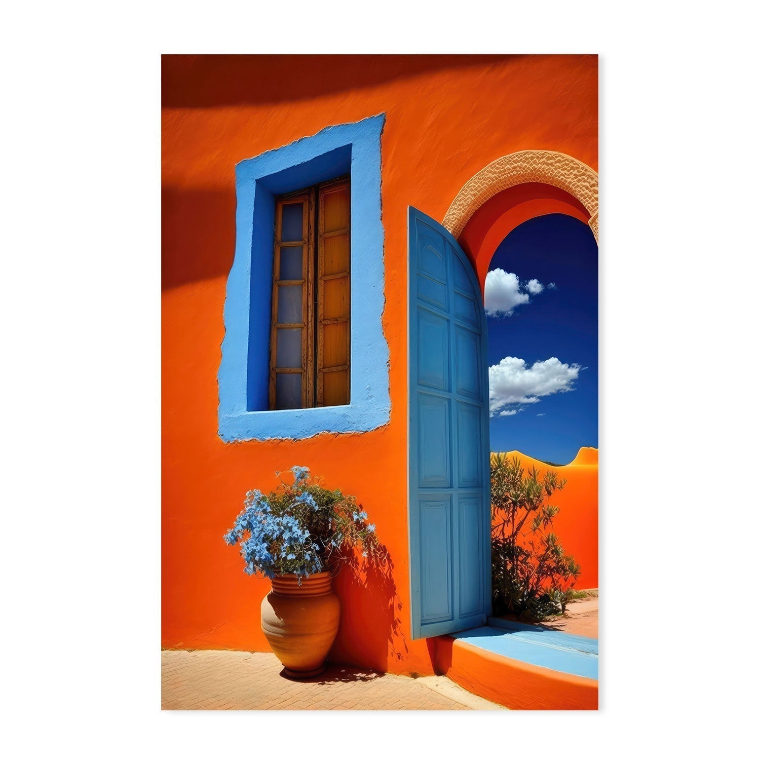 wall-art-print-canvas-poster-framed-Blue Door , By Treechild-GIOIA-WALL-ART