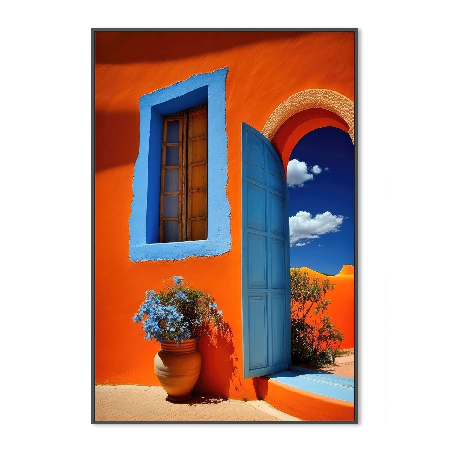wall-art-print-canvas-poster-framed-Blue Door , By Treechild-GIOIA-WALL-ART