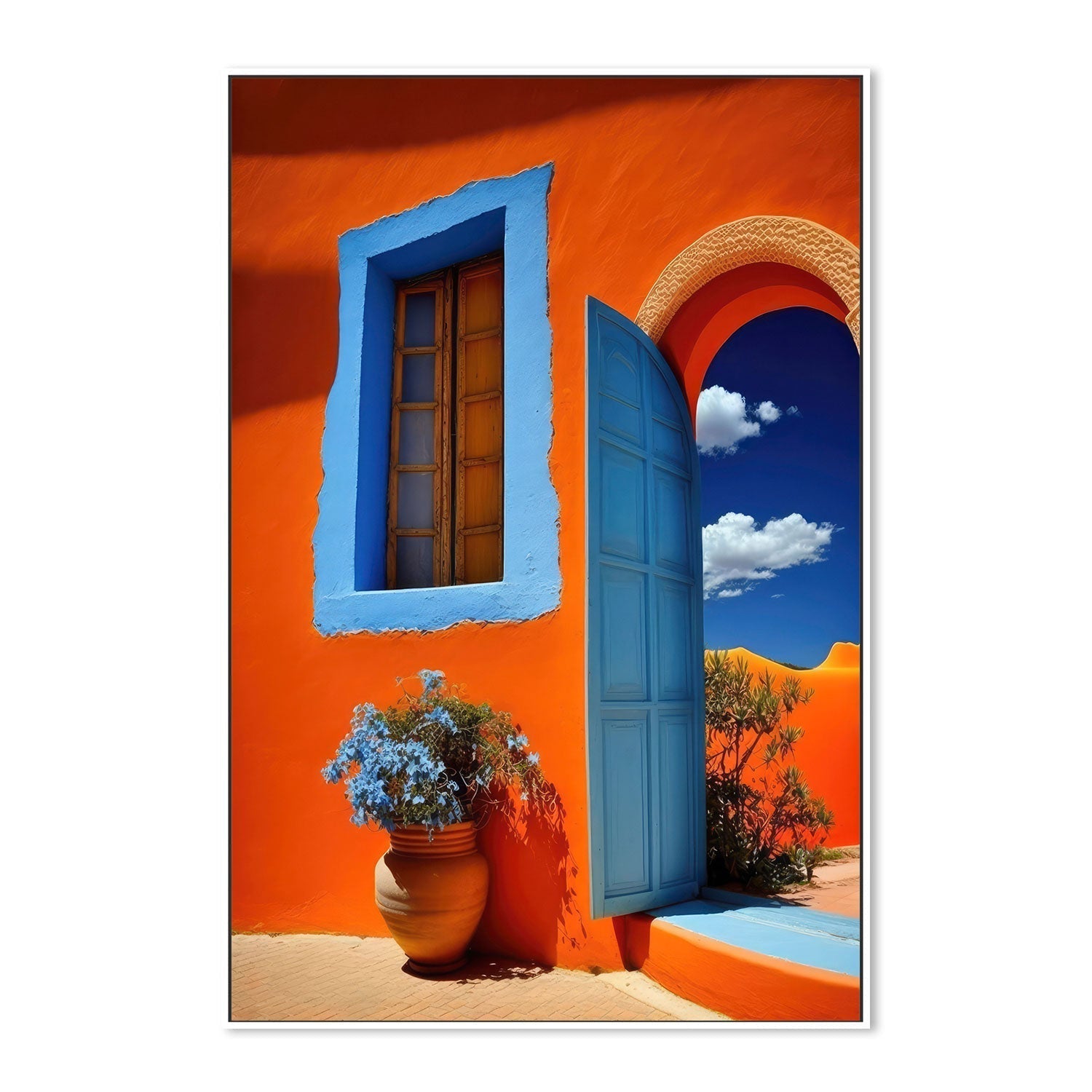 wall-art-print-canvas-poster-framed-Blue Door , By Treechild-GIOIA-WALL-ART