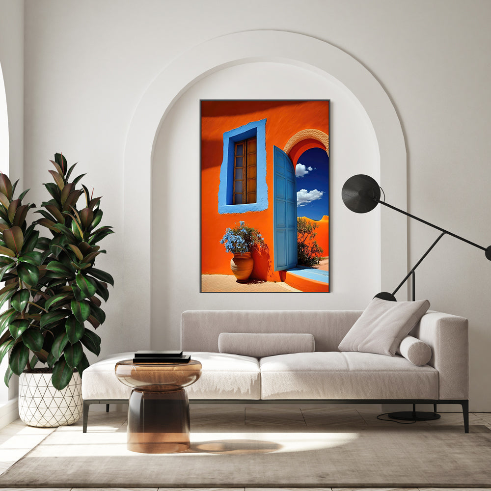 wall-art-print-canvas-poster-framed-Blue Door , By Treechild-GIOIA-WALL-ART