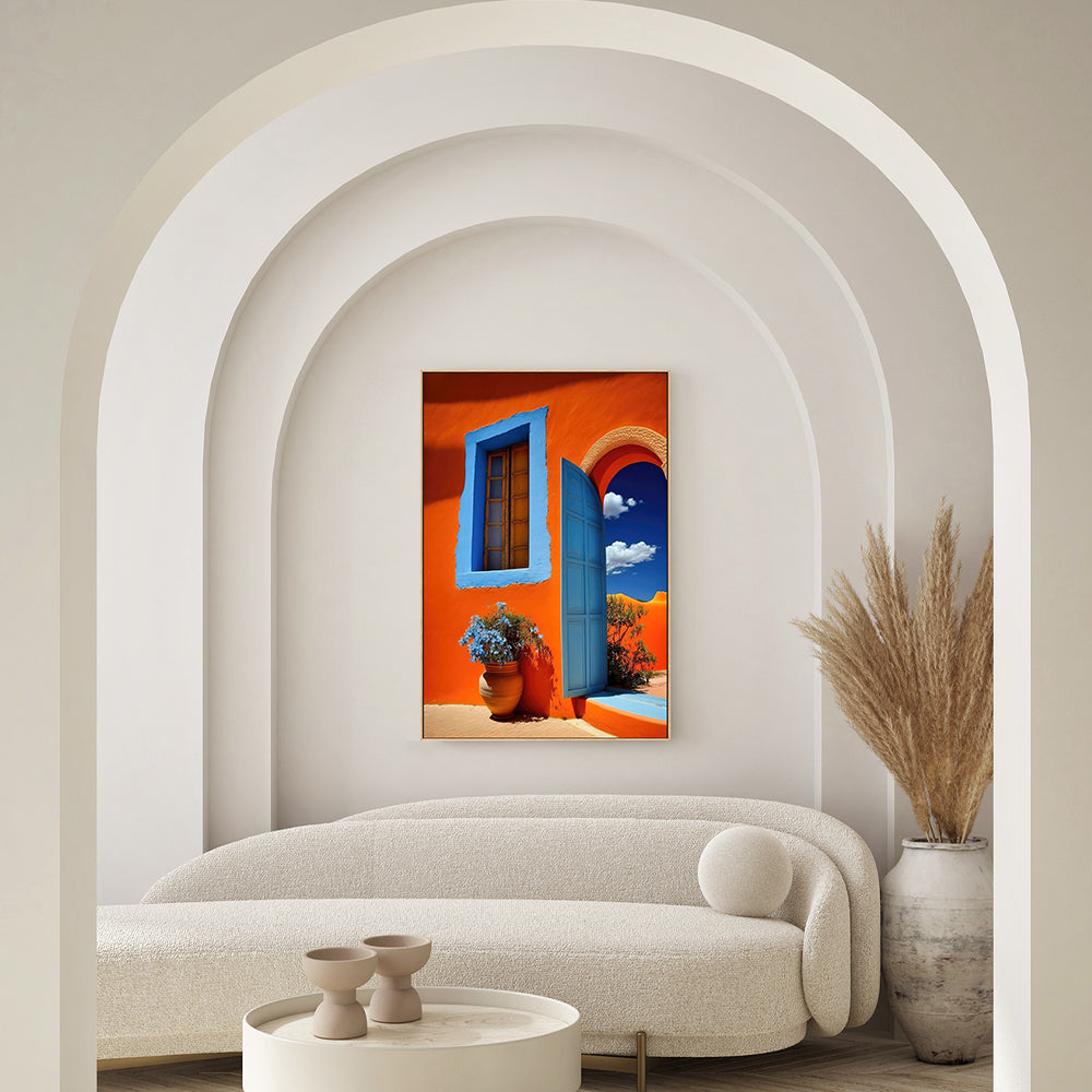 wall-art-print-canvas-poster-framed-Blue Door , By Treechild-GIOIA-WALL-ART