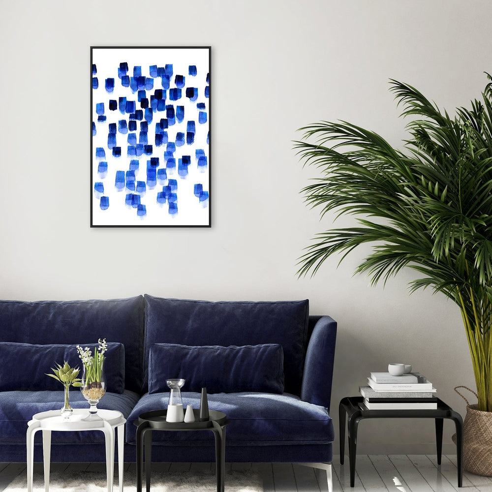 wall-art-print-canvas-poster-framed-Blue Drops-by-Danushka Abeygoda-Gioia Wall Art