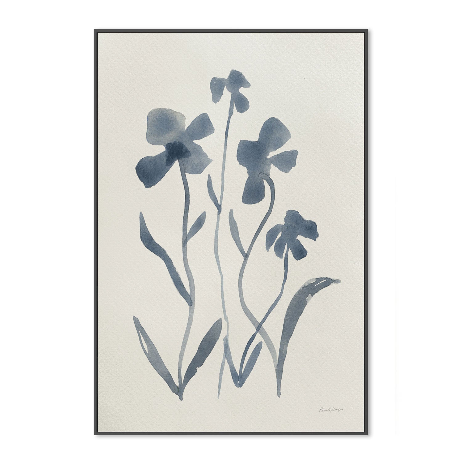 wall-art-print-canvas-poster-framed-Blue Florals, Style B , By Pamela Munger-GIOIA-WALL-ART