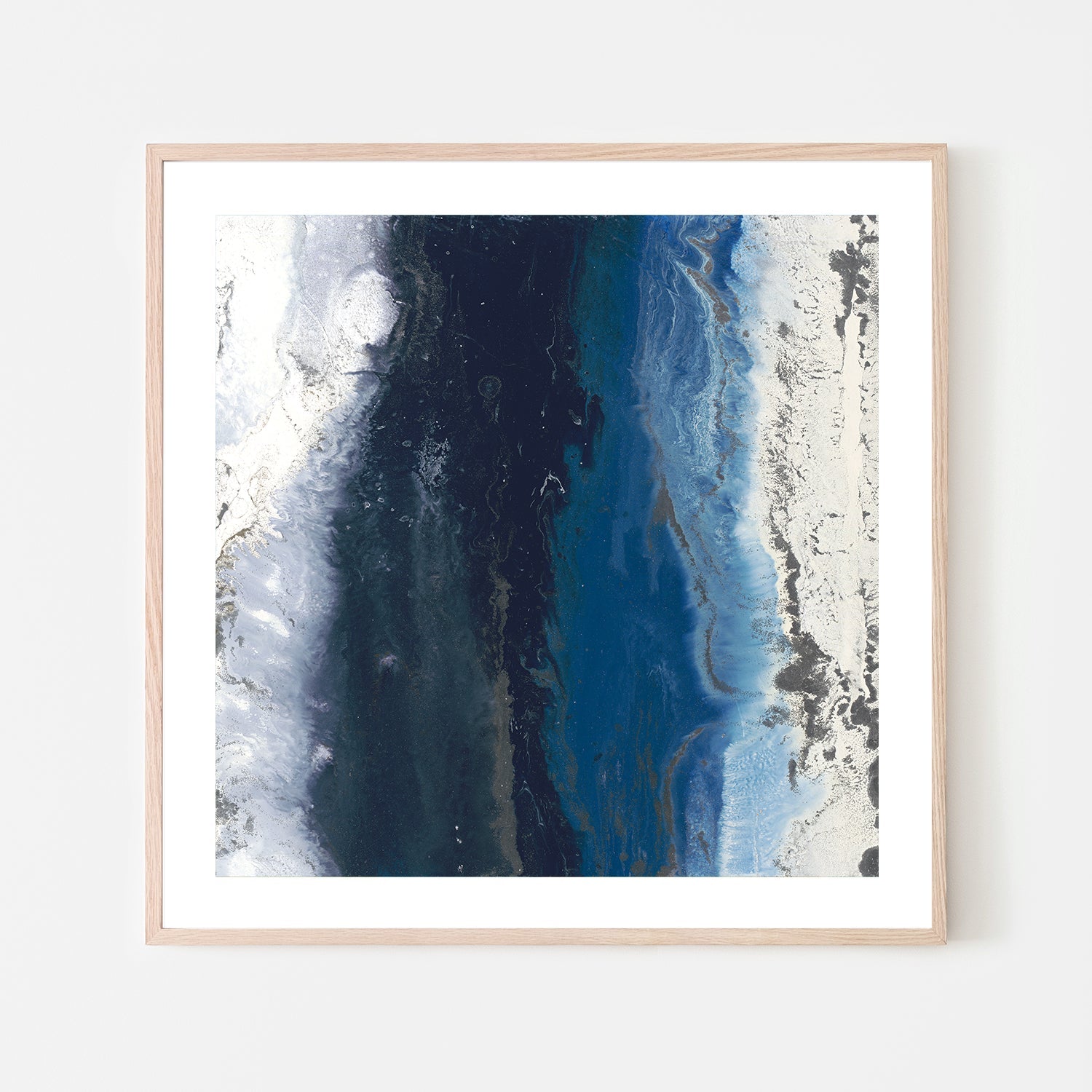 wall-art-print-canvas-poster-framed-Blue Flow Calm , Style B , By Blakely Bering-6