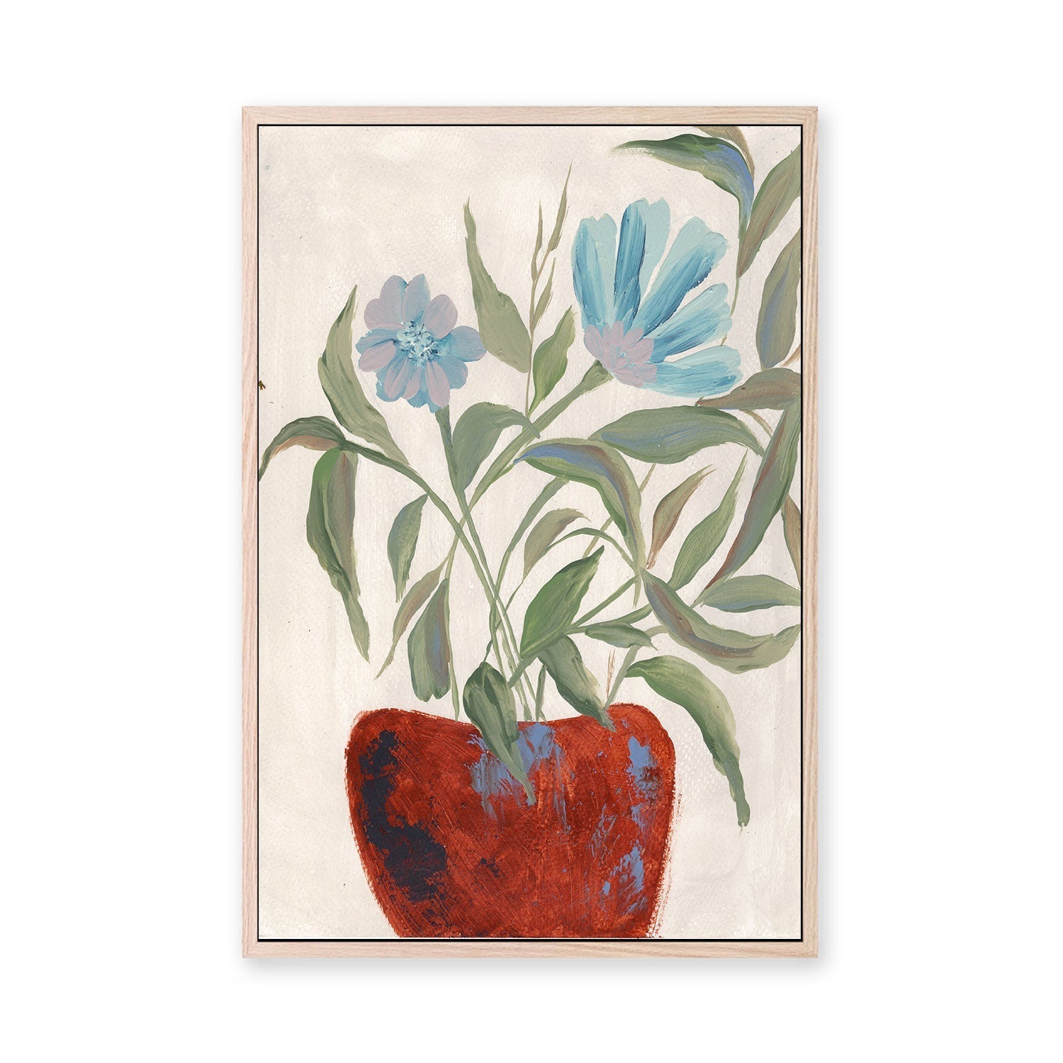 wall-art-print-canvas-poster-framed-Blue Flower Serenity , By Nikita Jariwala-GIOIA-WALL-ART