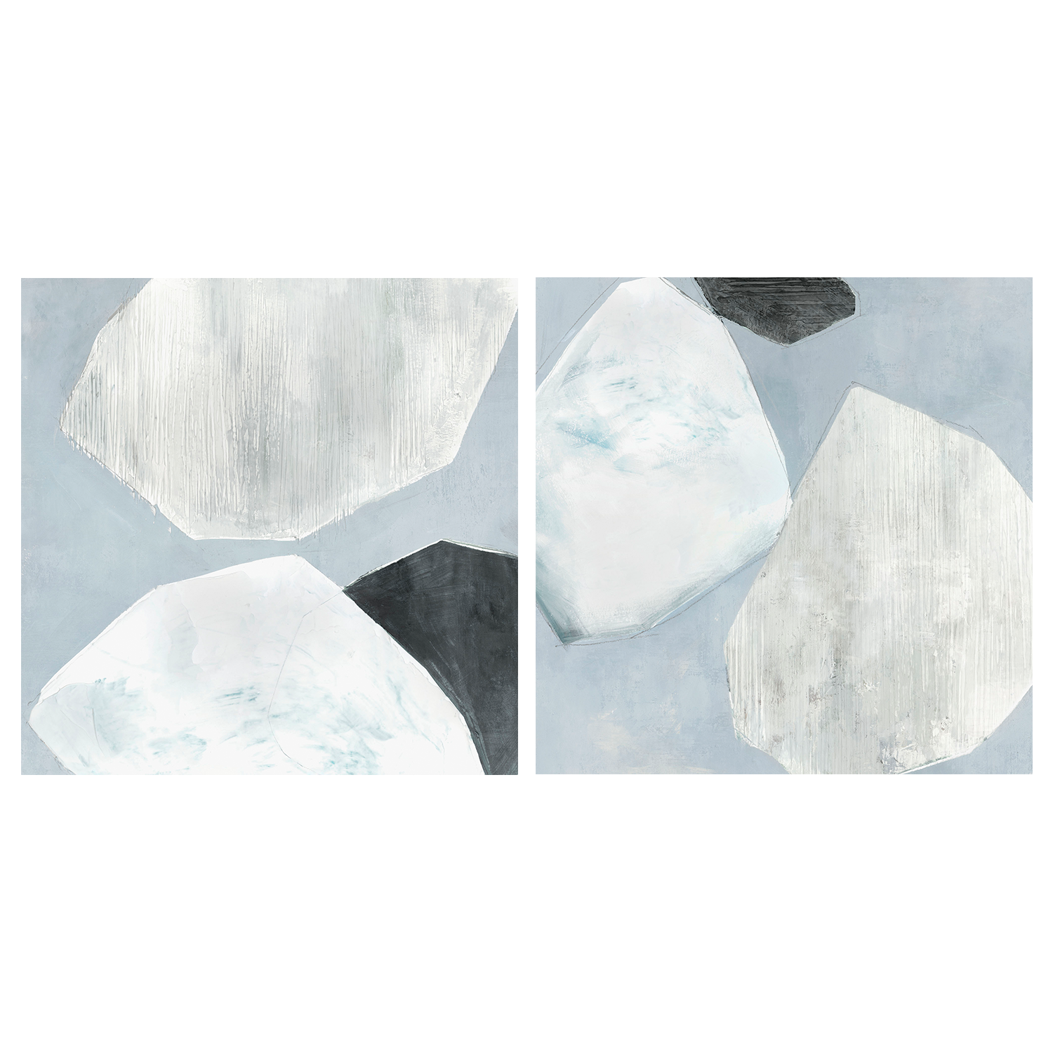 wall-art-print-canvas-poster-framed-Blue Foundtain, Style A & B, Set Of 2-1