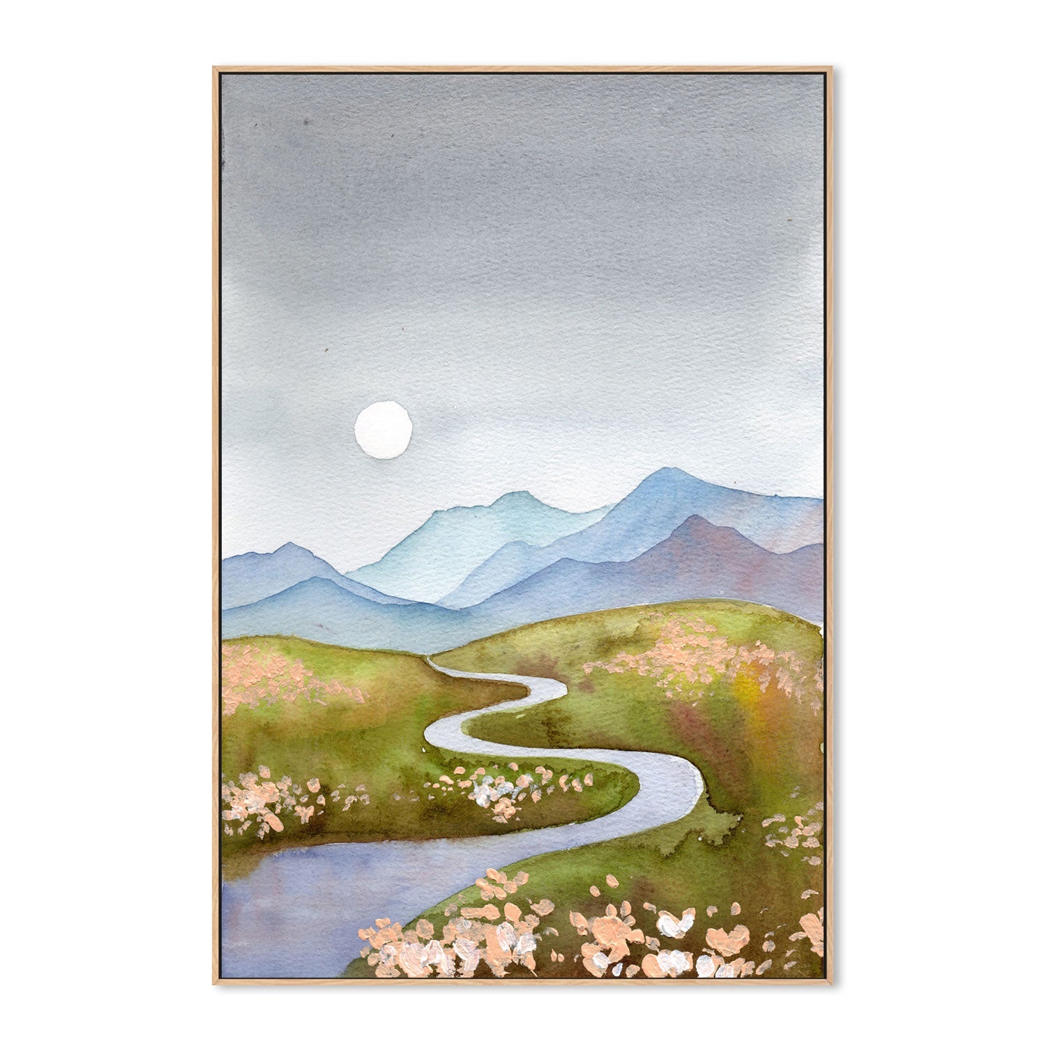 wall-art-print-canvas-poster-framed-Blue Grey Hills-GIOIA-WALL-ART