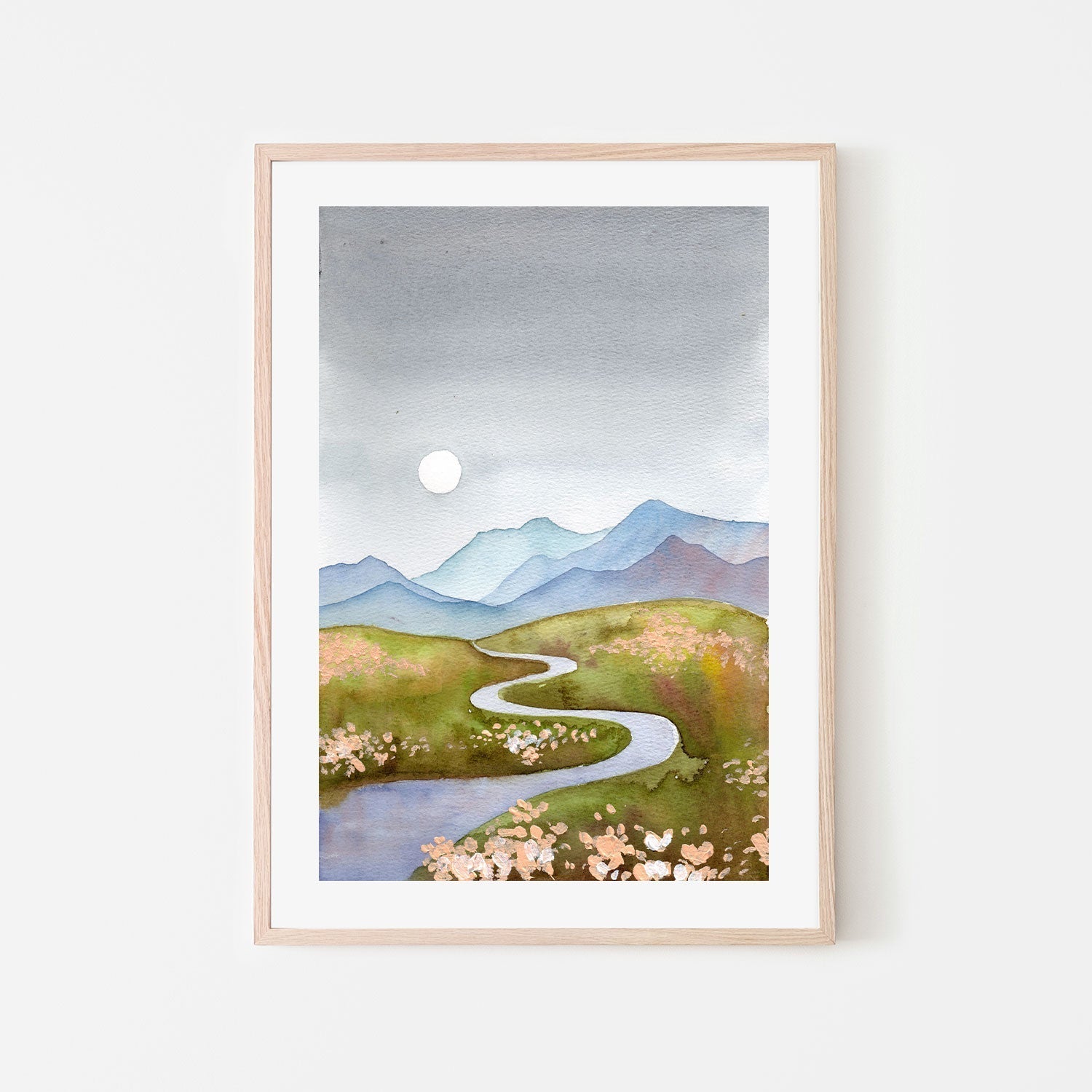 wall-art-print-canvas-poster-framed-Blue Grey Hills-GIOIA-WALL-ART