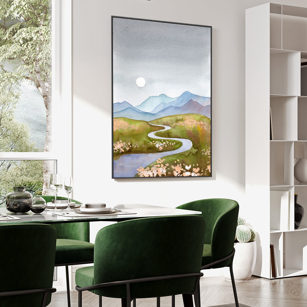 wall-art-print-canvas-poster-framed-Blue Grey Hills-GIOIA-WALL-ART