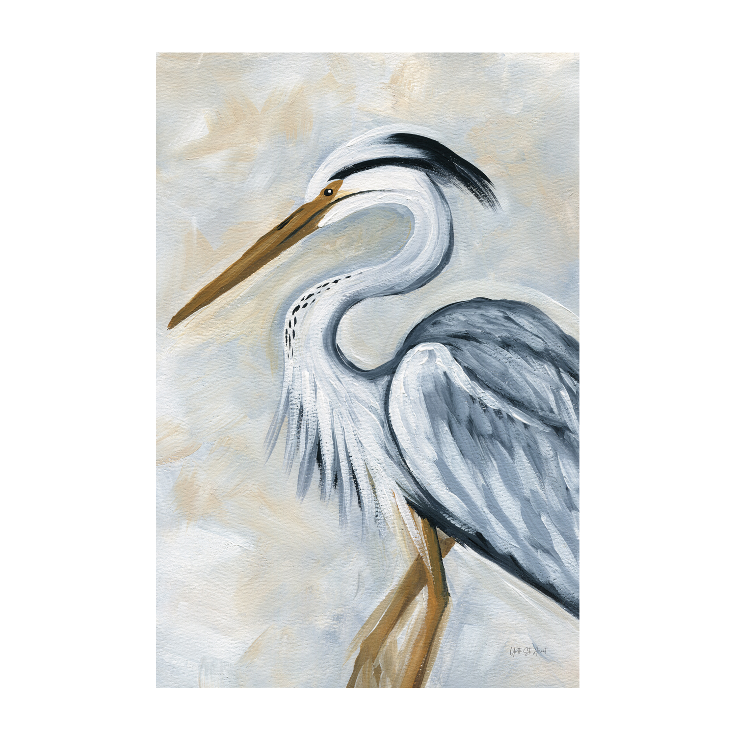 wall-art-print-canvas-poster-framed-Blue Heron , By Wild Apple-1