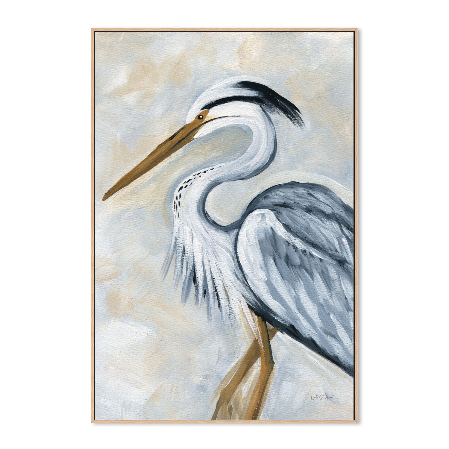 wall-art-print-canvas-poster-framed-Blue Heron , By Wild Apple-4