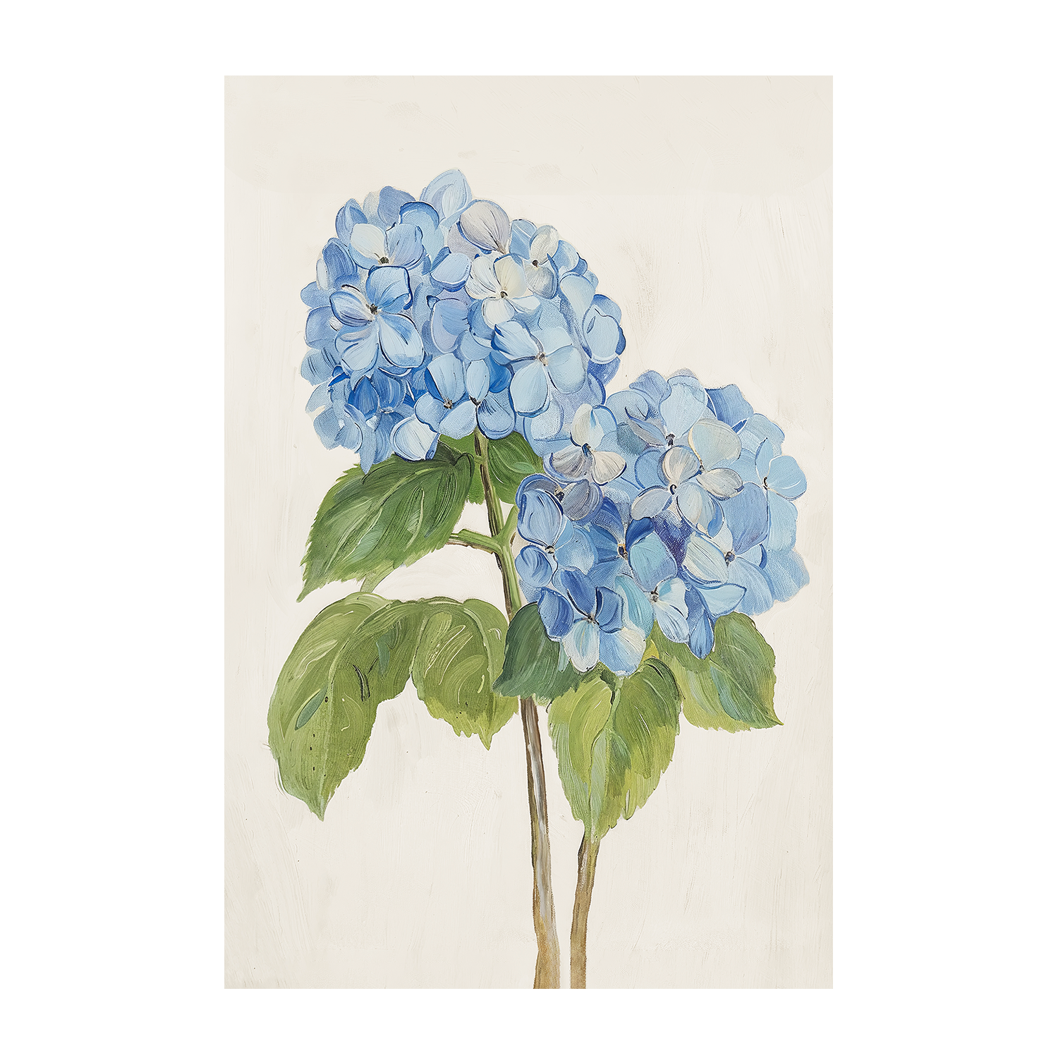 wall-art-print-canvas-poster-framed-Blue Hydrangea , By Lady Hana-1