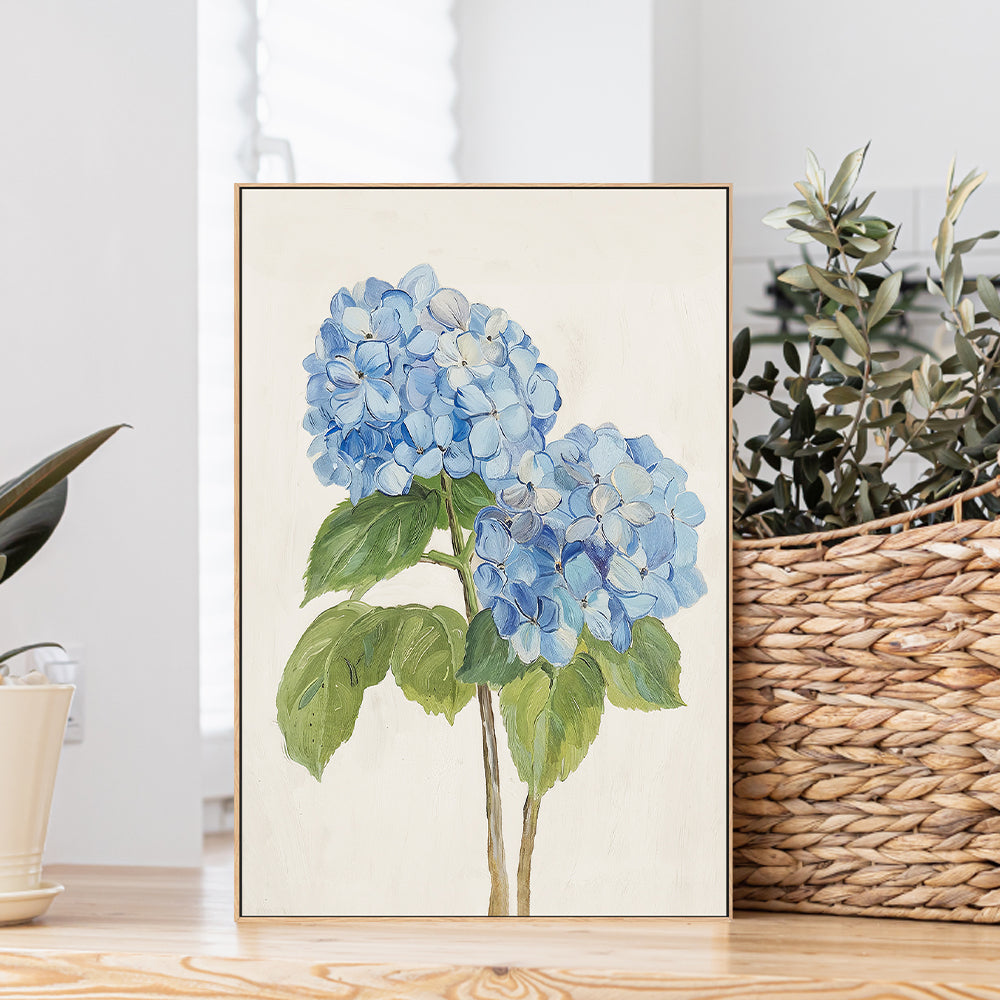 wall-art-print-canvas-poster-framed-Blue Hydrangea , By Lady Hana-2