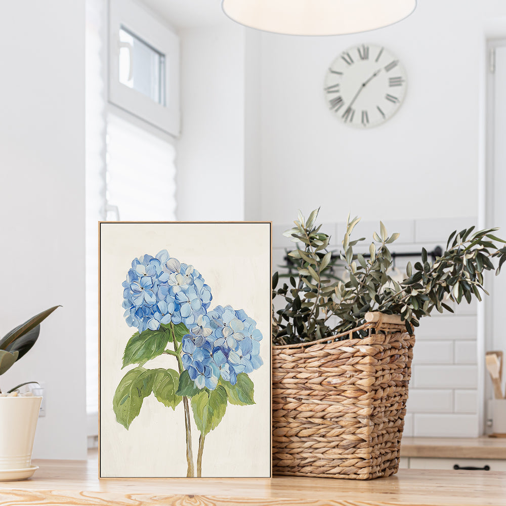 wall-art-print-canvas-poster-framed-Blue Hydrangea , By Lady Hana-7