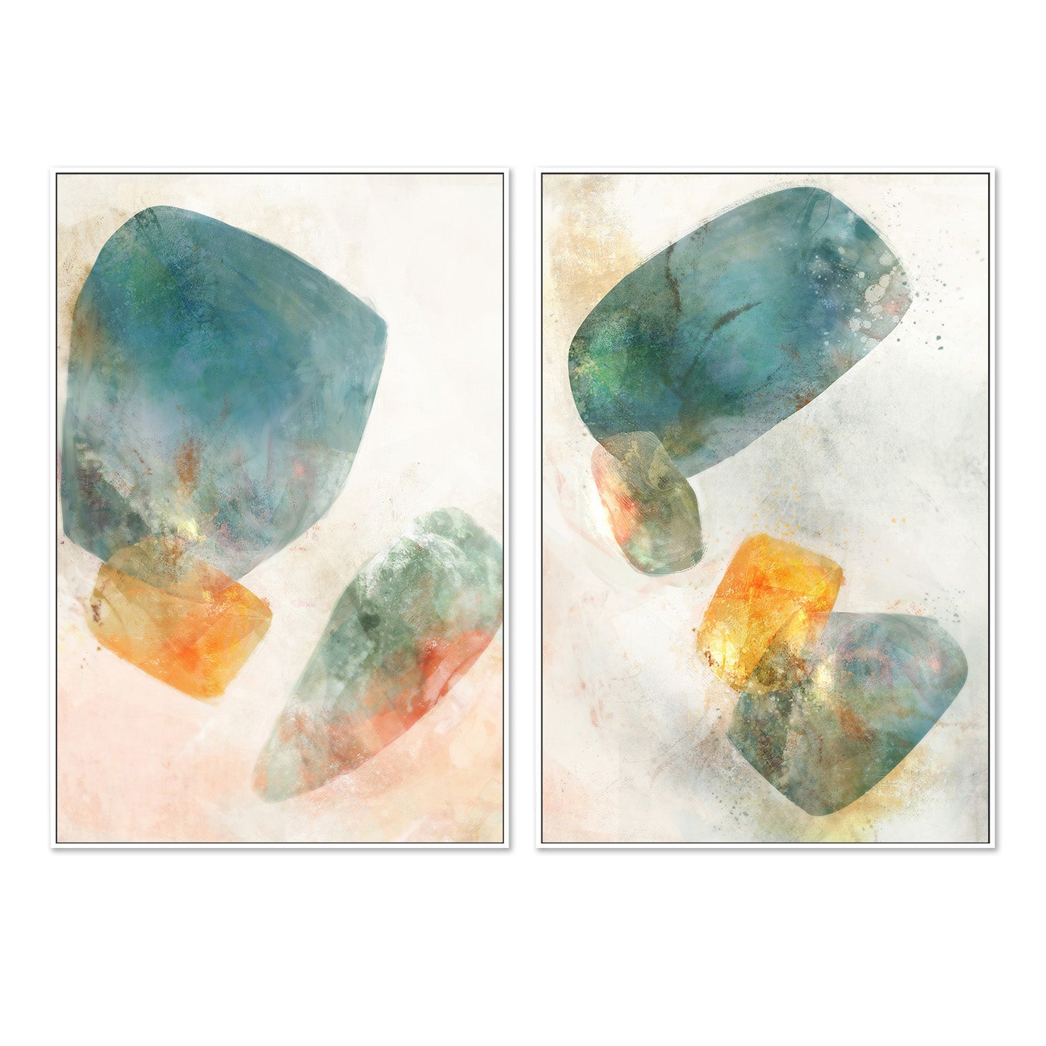 wall-art-print-canvas-poster-framed-Blue Ink Rose, Style A & B, Set Of 2 , By Ken Roko-5