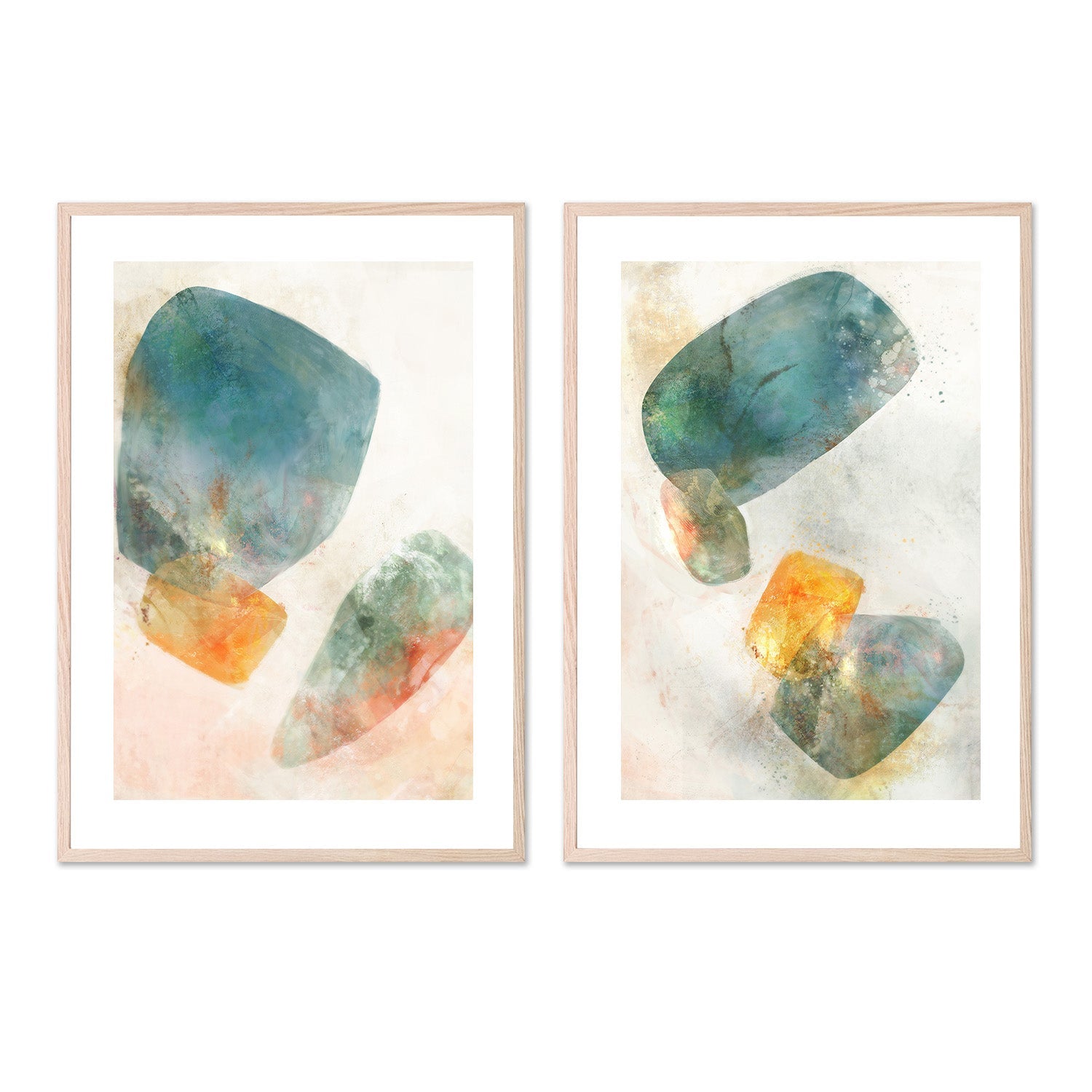 wall-art-print-canvas-poster-framed-Blue Ink Rose, Style A & B, Set Of 2 , By Ken Roko-6