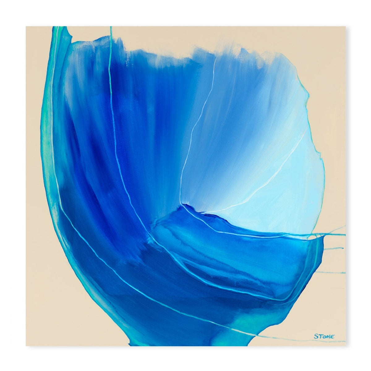 wall-art-print-canvas-poster-framed-Blue Luxe, Style A & B, Set Of 2 , By Belinda Stone-GIOIA-WALL-ART