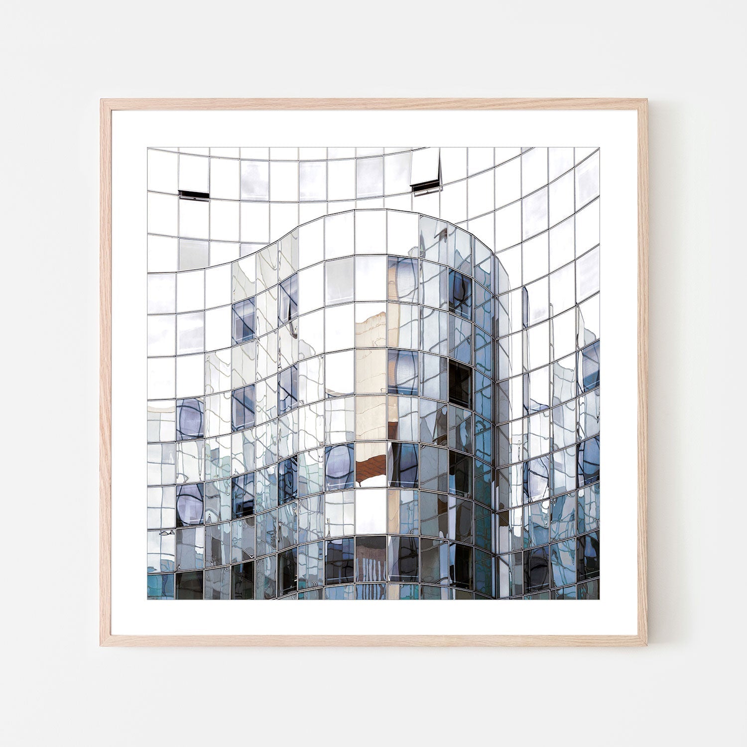 wall-art-print-canvas-poster-framed-Blue Mirrored Architecture , By Gilbert Claes-GIOIA-WALL-ART