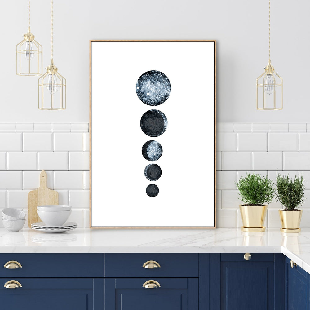 wall-art-print-canvas-poster-framed-Blue Moon Phases-by-Danushka Abeygoda-Gioia Wall Art
