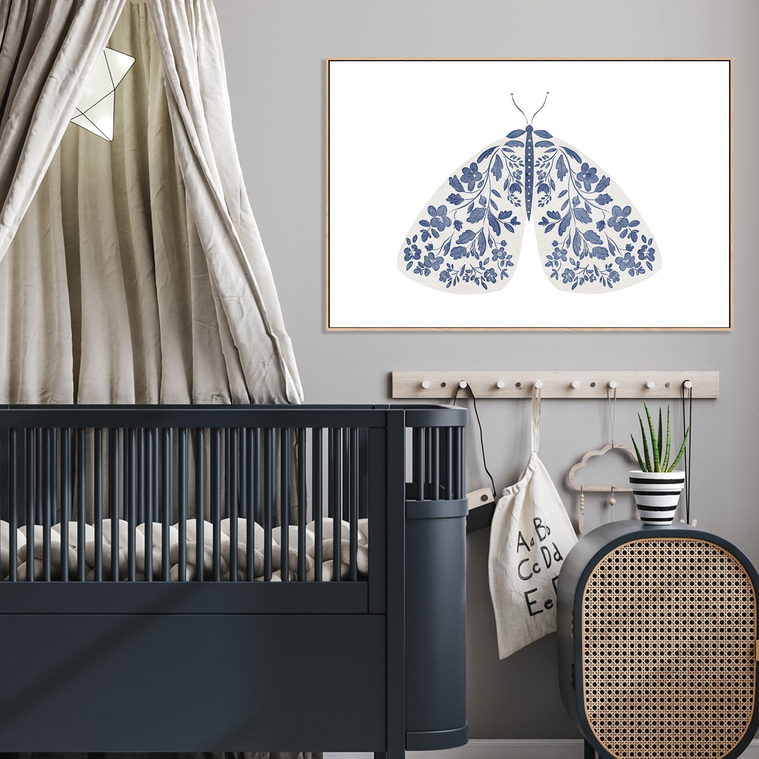 wall-art-print-canvas-poster-framed-Blue Moth , By Leah Straatsma-2