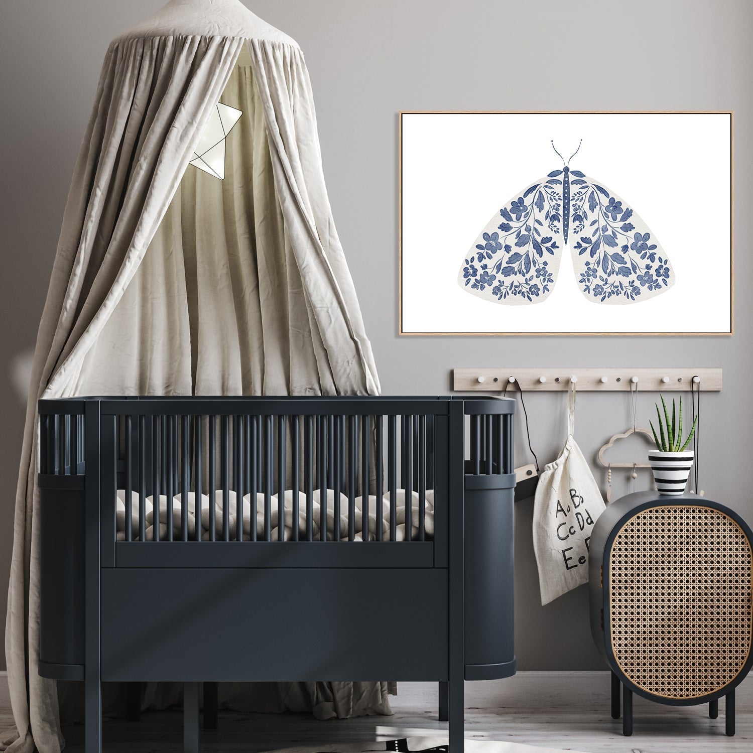 wall-art-print-canvas-poster-framed-Blue Moth , By Leah Straatsma-7