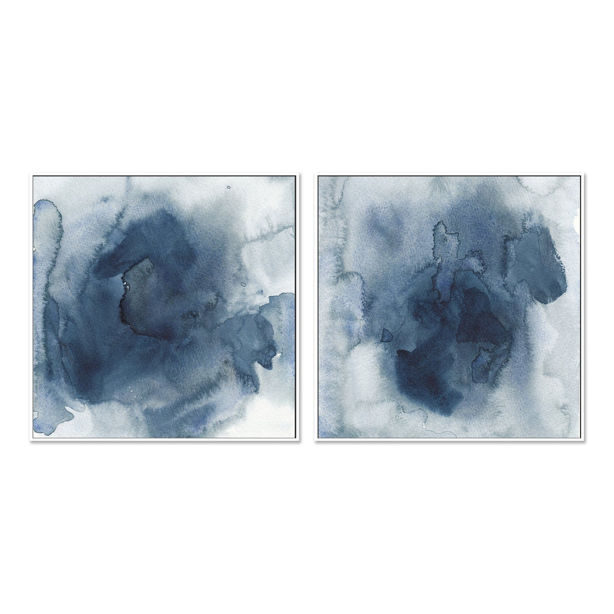wall-art-print-canvas-poster-framed-Blue Nebula, Style A & B, Set Of 2-by-Emily Wood-Gioia Wall Art