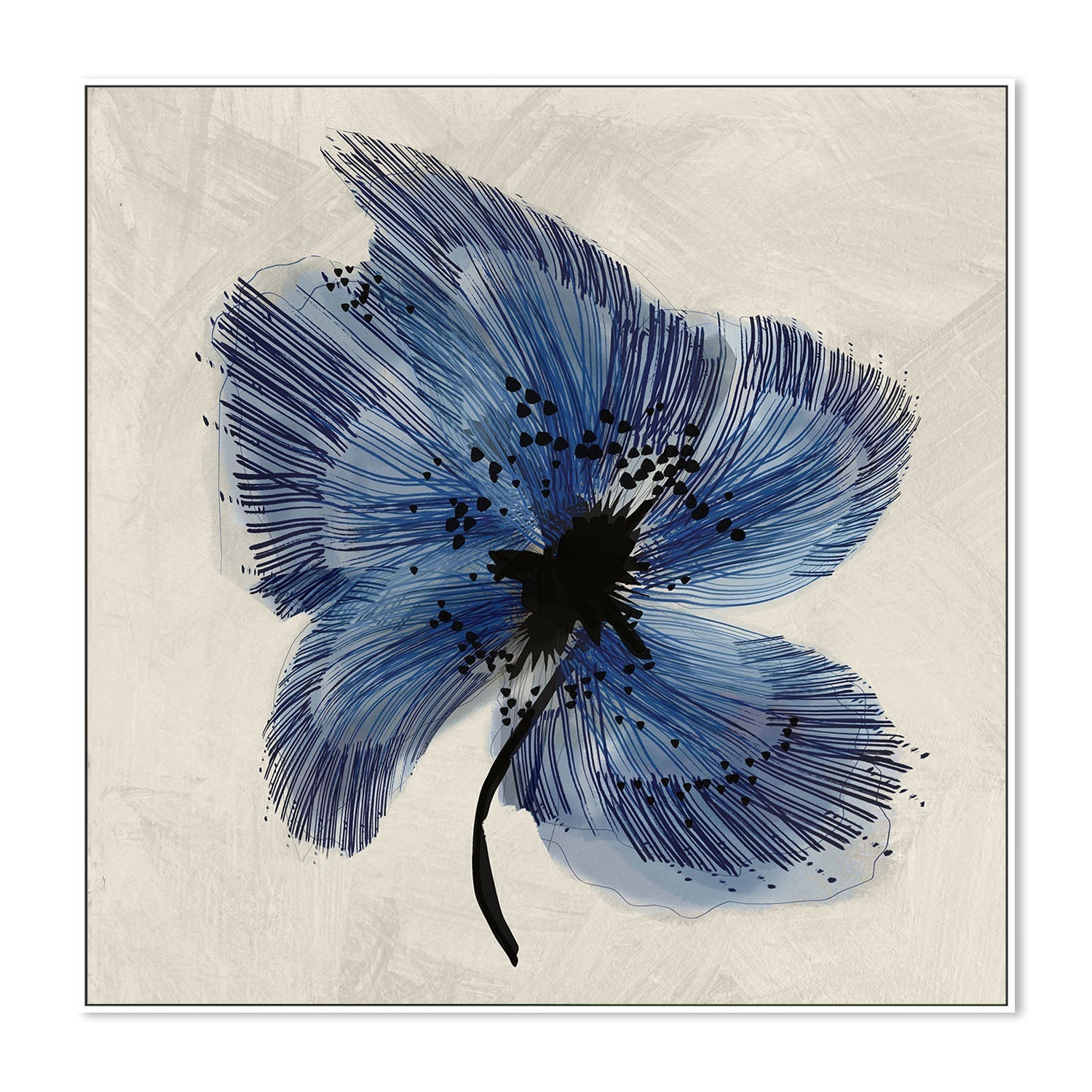wall-art-print-canvas-poster-framed-Blue Petals, Style A , By Cartissi-5
