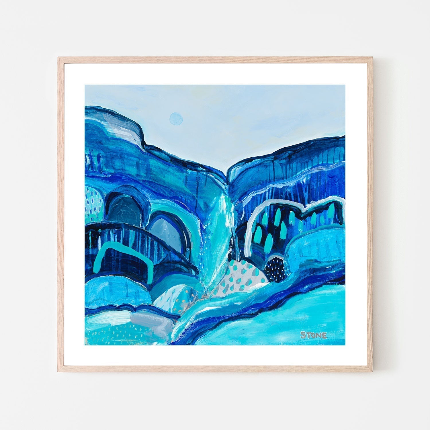wall-art-print-canvas-poster-framed-Blue Lagoon, Style B , By Belinda Stone-GIOIA-WALL-ART