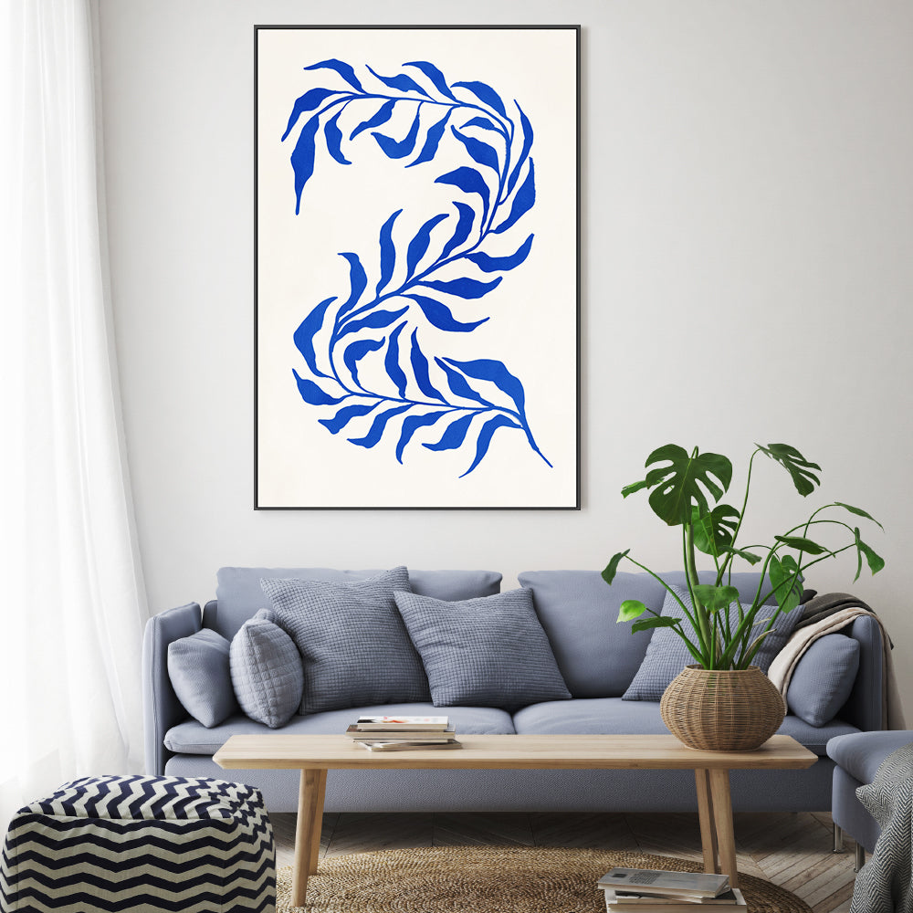 wall-art-print-canvas-poster-framed-Blue Seaweed, Style D , By Nina Blue-7