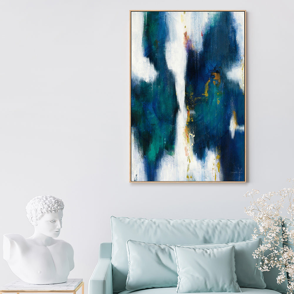 wall-art-print-canvas-poster-framed-Blue Texture, Style A-by-Danhui Nai-Gioia Wall Art