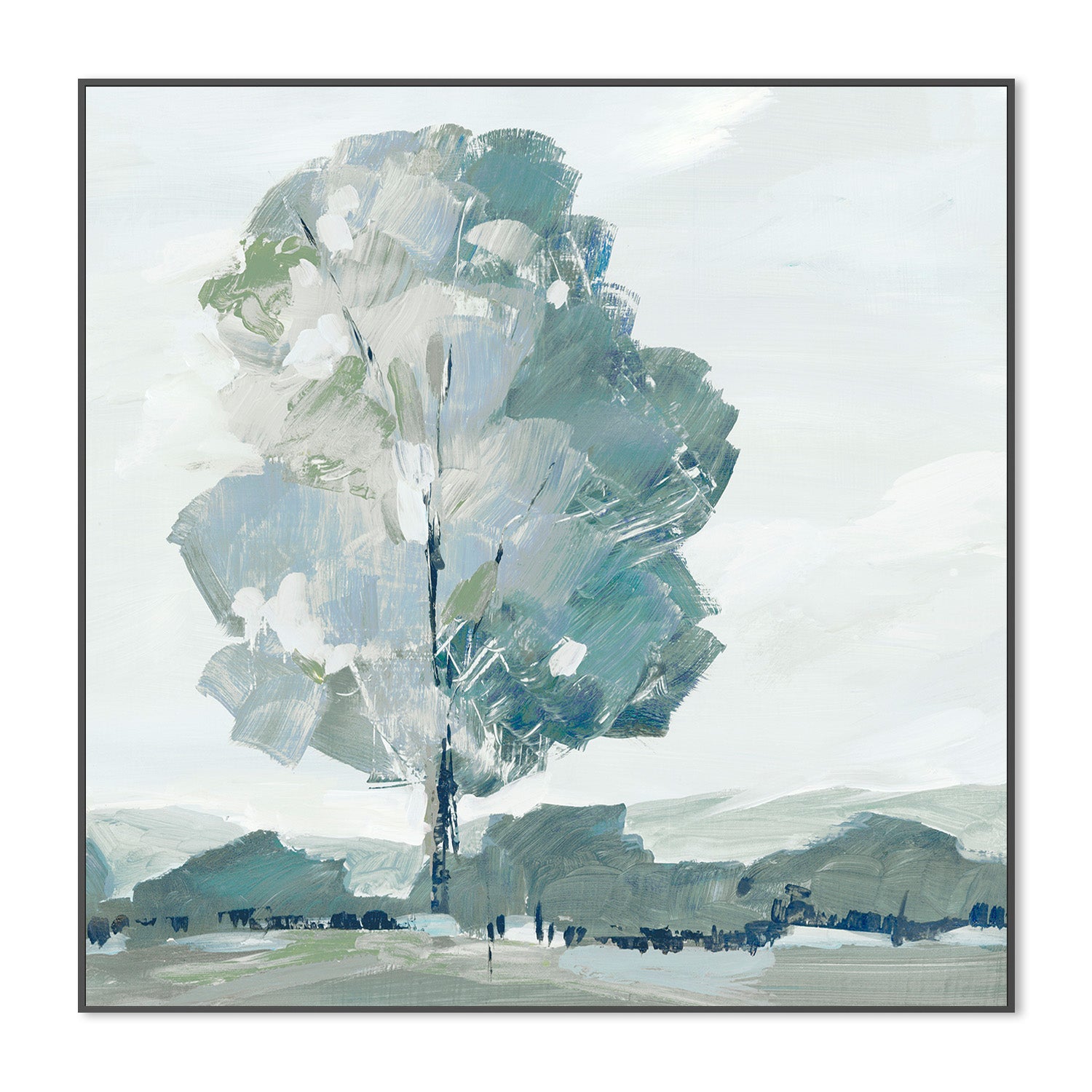 wall-art-print-canvas-poster-framed-Blue Tree Forest, Style A , By Leda Robertson-3