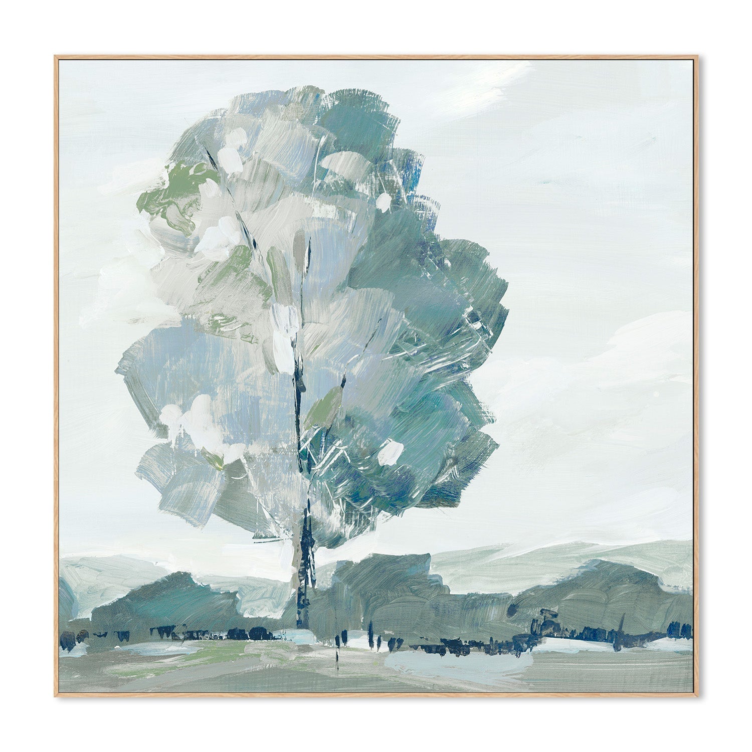 wall-art-print-canvas-poster-framed-Blue Tree Forest, Style A , By Leda Robertson-4