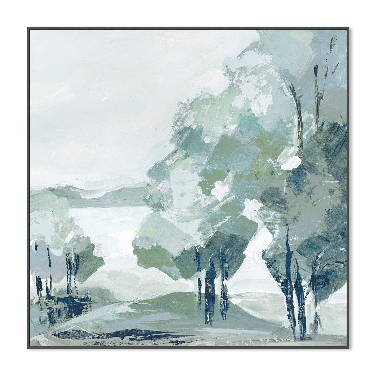 wall-art-print-canvas-poster-framed-Blue Tree Forest, Style B , By Leda Robertson-3