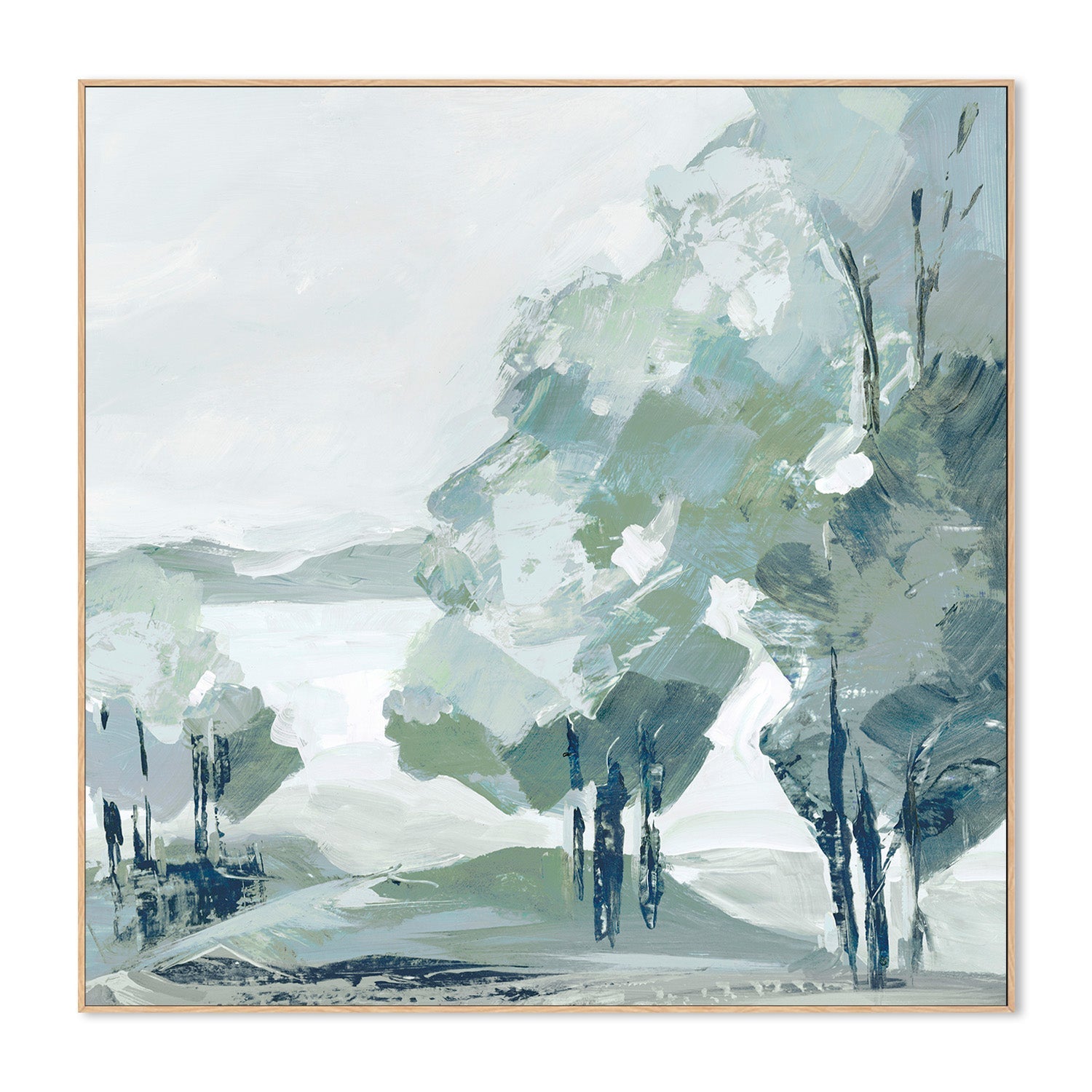 wall-art-print-canvas-poster-framed-Blue Tree Forest, Style B , By Leda Robertson-4