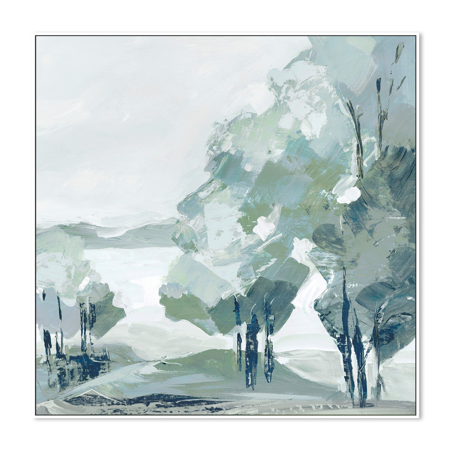 wall-art-print-canvas-poster-framed-Blue Tree Forest, Style B , By Leda Robertson-5