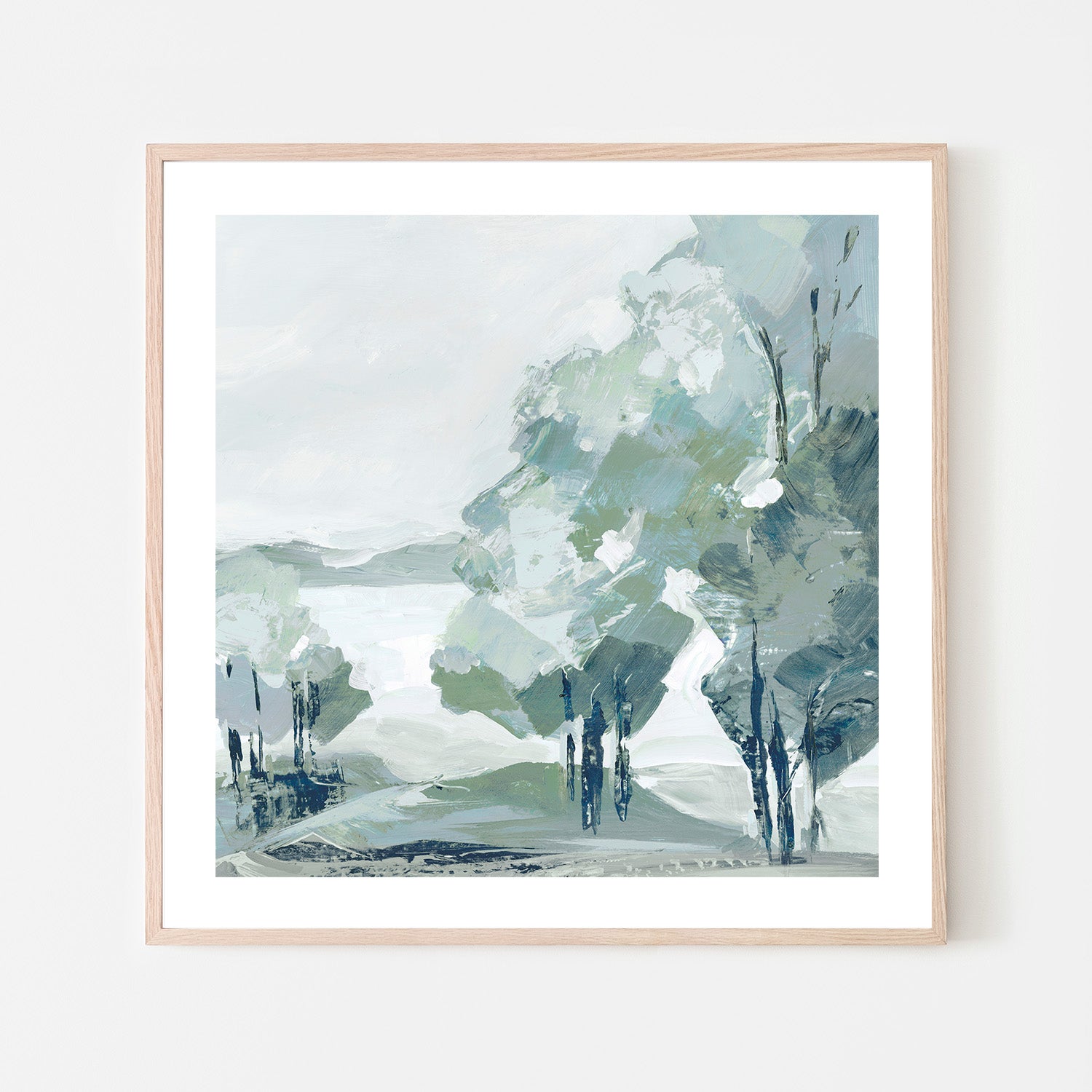 wall-art-print-canvas-poster-framed-Blue Tree Forest, Style B , By Leda Robertson-6