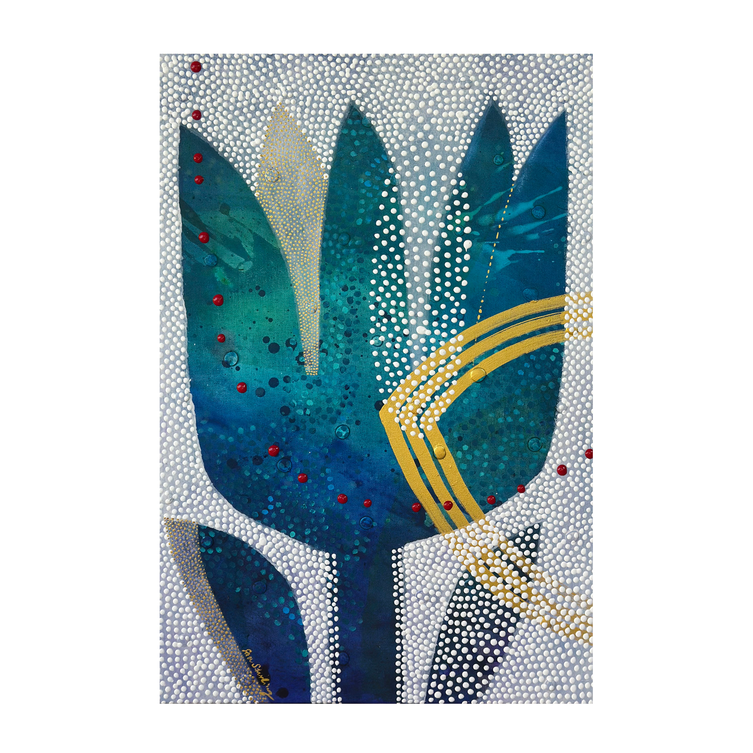 wall-art-print-canvas-poster-framed-Blue Tulip-1