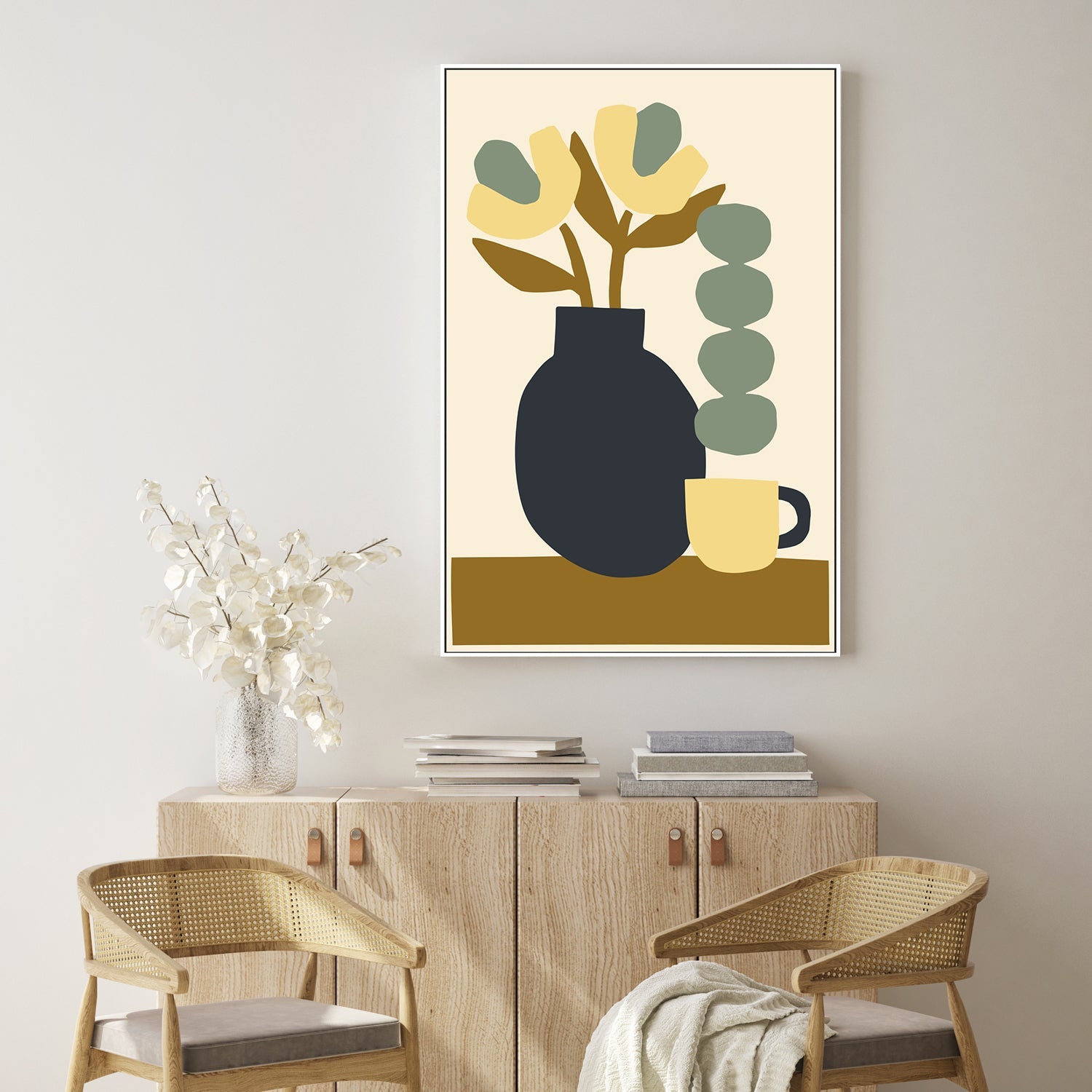 wall-art-print-canvas-poster-framed-Blue Vase, By Margaux Fugier-GIOIA-WALL-ART
