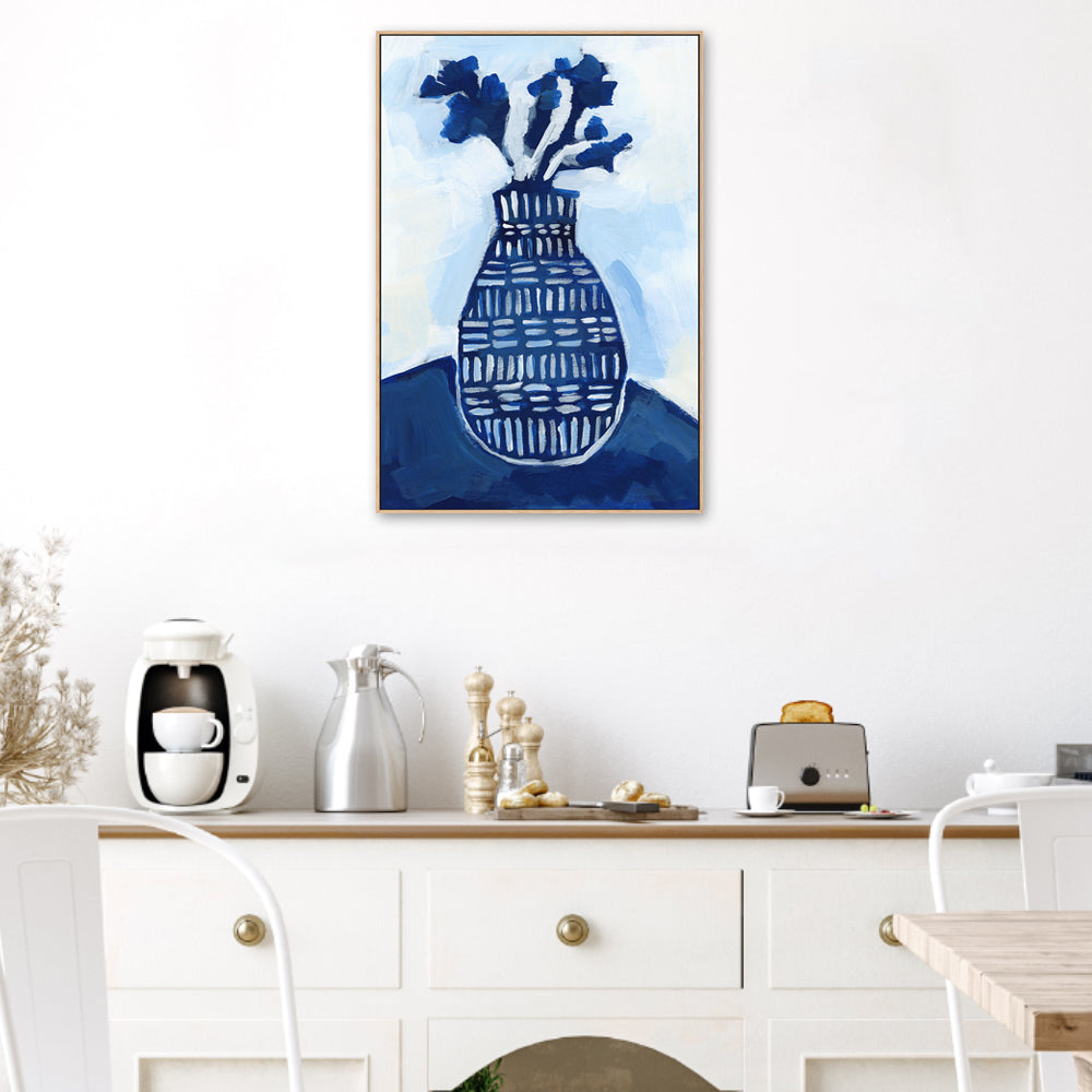 wall-art-print-canvas-poster-framed-Blue & White Florals , Style A, By Jetty Home , By Jetty Home-2