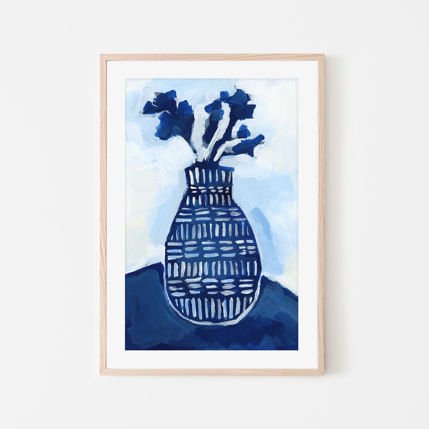 wall-art-print-canvas-poster-framed-Blue & White Florals , Style A, By Jetty Home , By Jetty Home-6