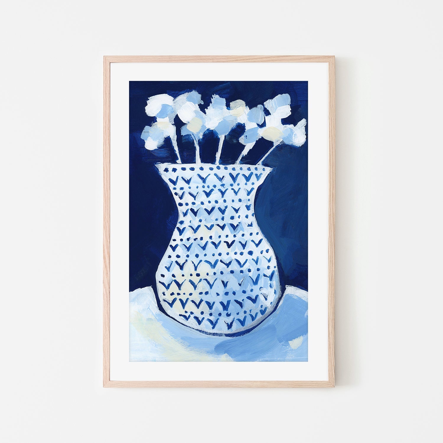 wall-art-print-canvas-poster-framed-Blue & White Florals , Style C, By Jetty Home , By Jetty Home-6