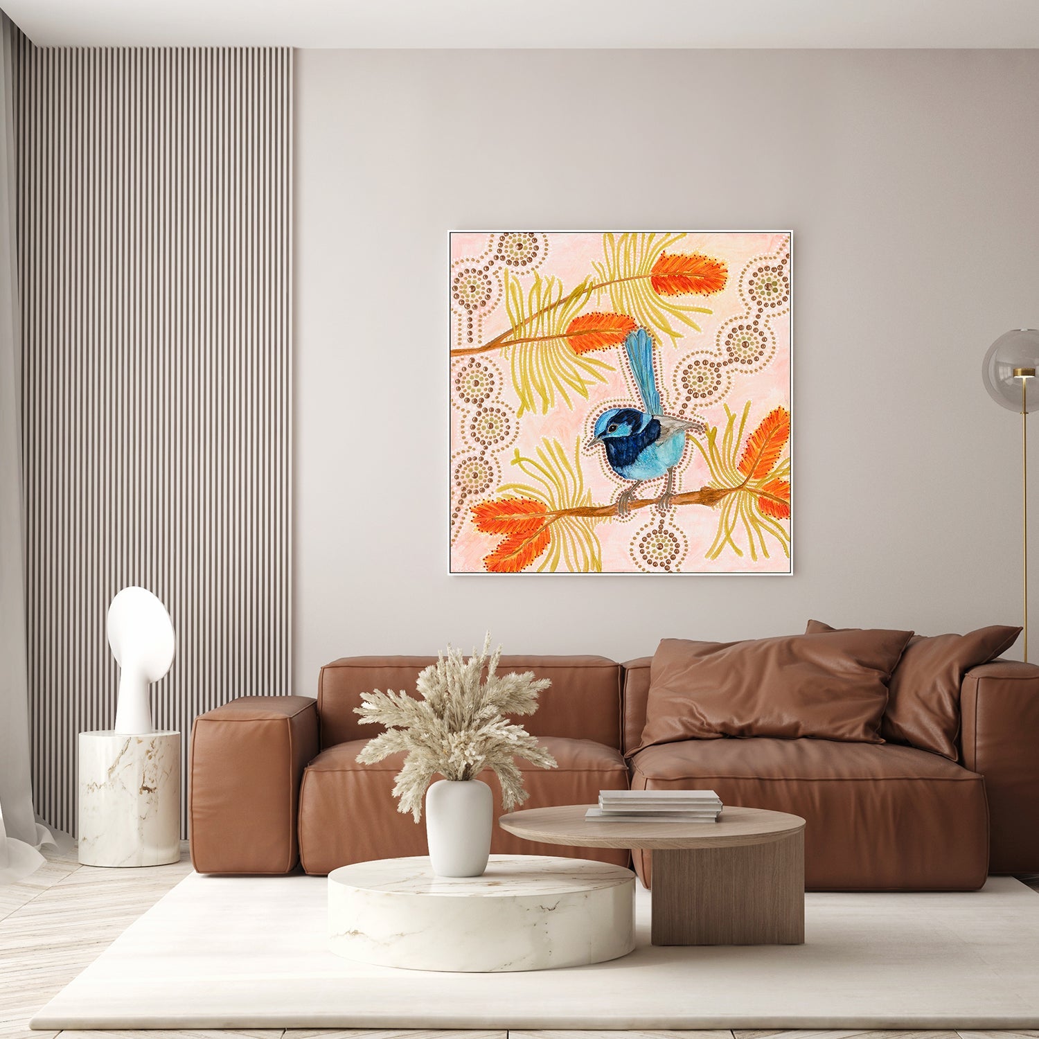 wall-art-print-canvas-poster-framed-Blue Wren-7