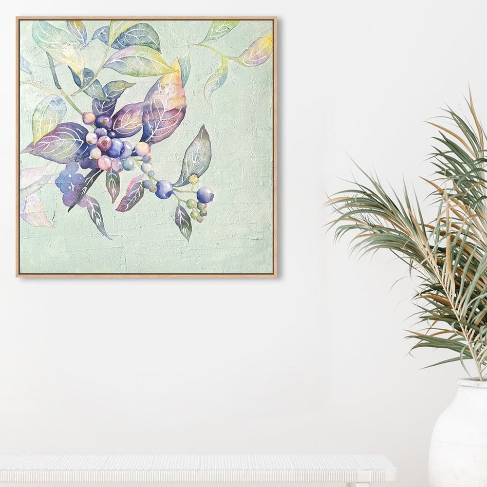 wall-art-print-canvas-poster-framed-Blueberry Branch-by-Ekaterina Prisich-Gioia Wall Art
