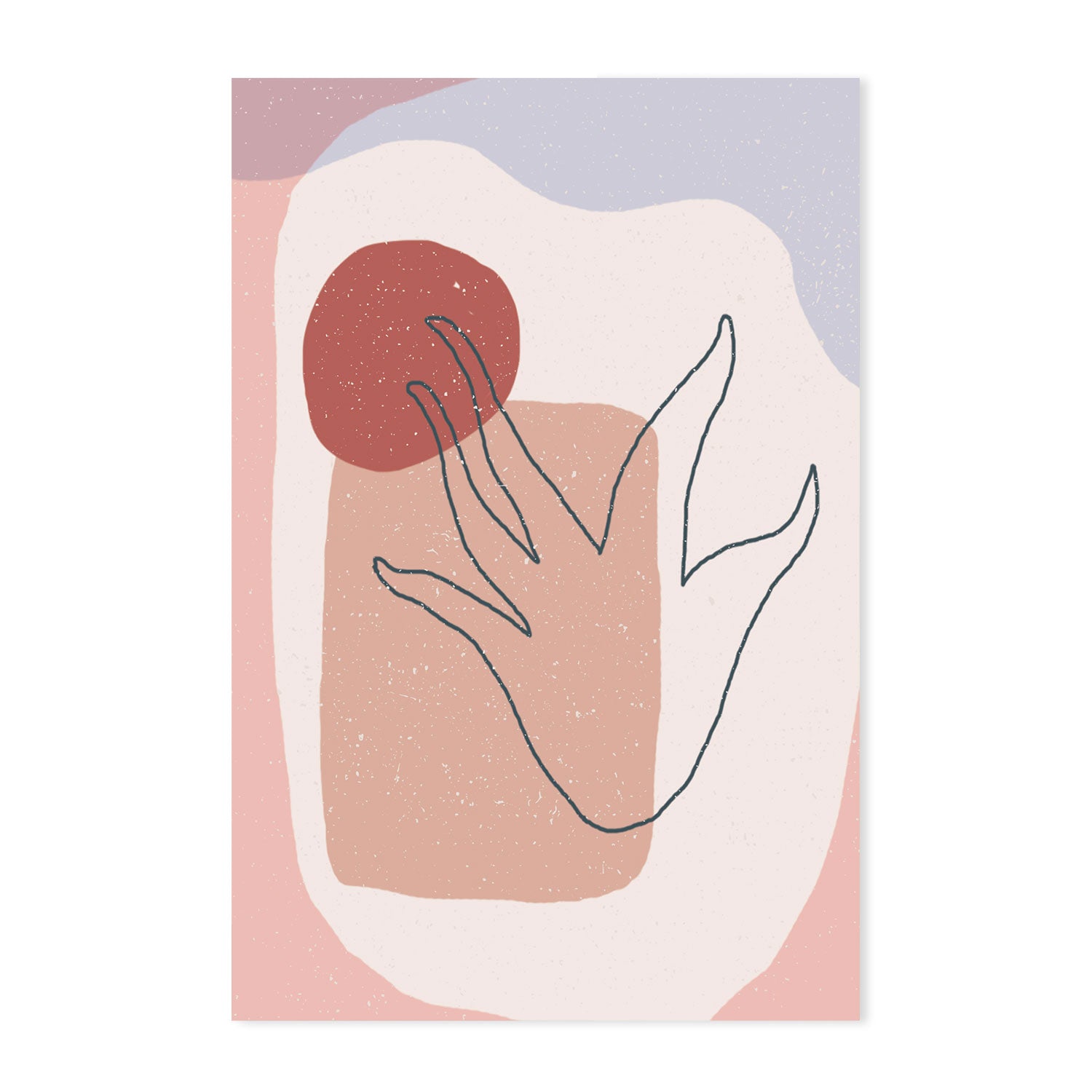 wall-art-print-canvas-poster-framed-Blush Abstract Plant, By Aylin Demir-GIOIA-WALL-ART