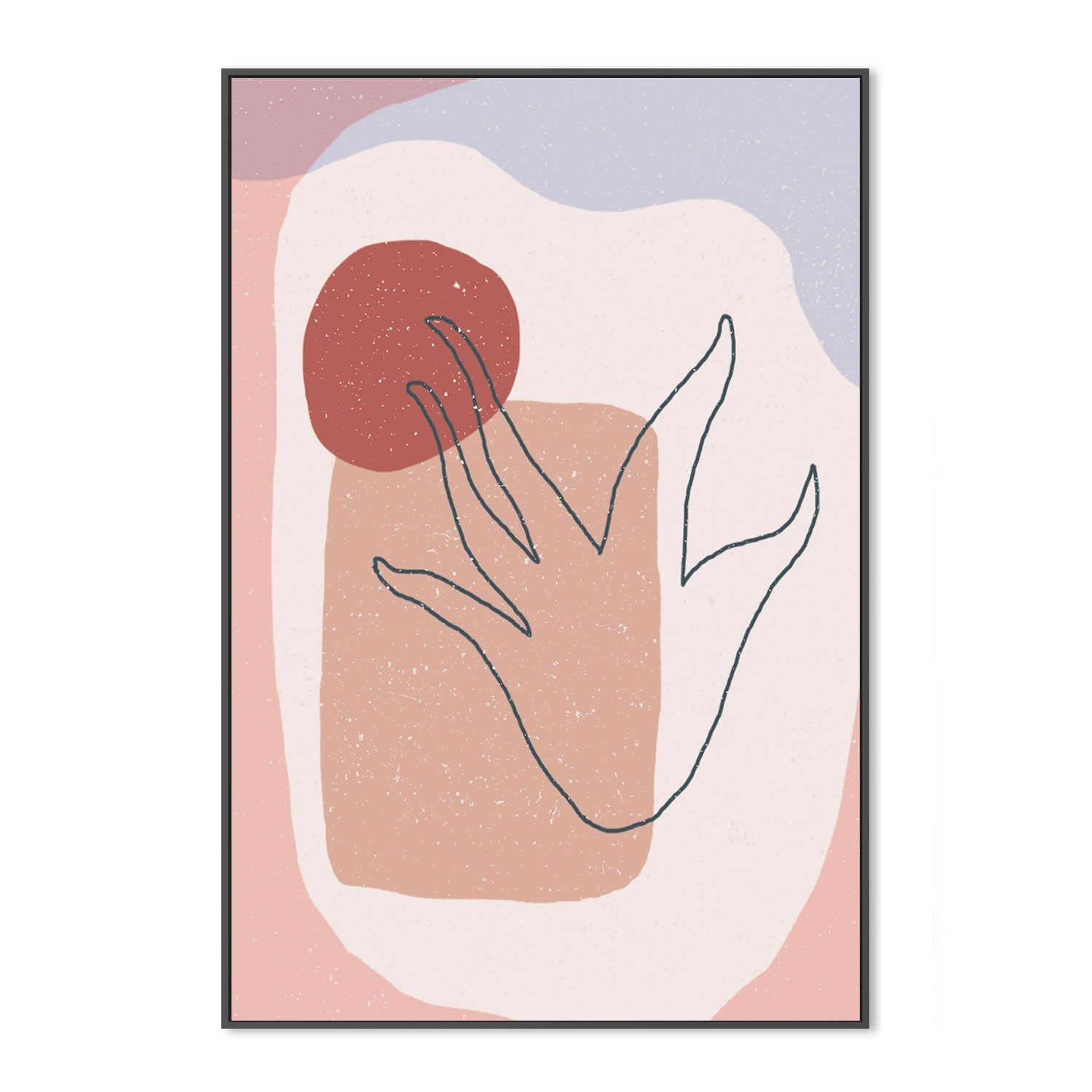 wall-art-print-canvas-poster-framed-Blush Abstract Plant, By Aylin Demir-GIOIA-WALL-ART