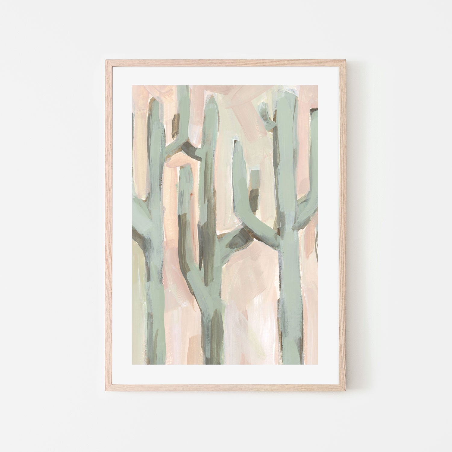 wall-art-print-canvas-poster-framed-Blush and Green Cactus, Style A , By Emily Wood-6