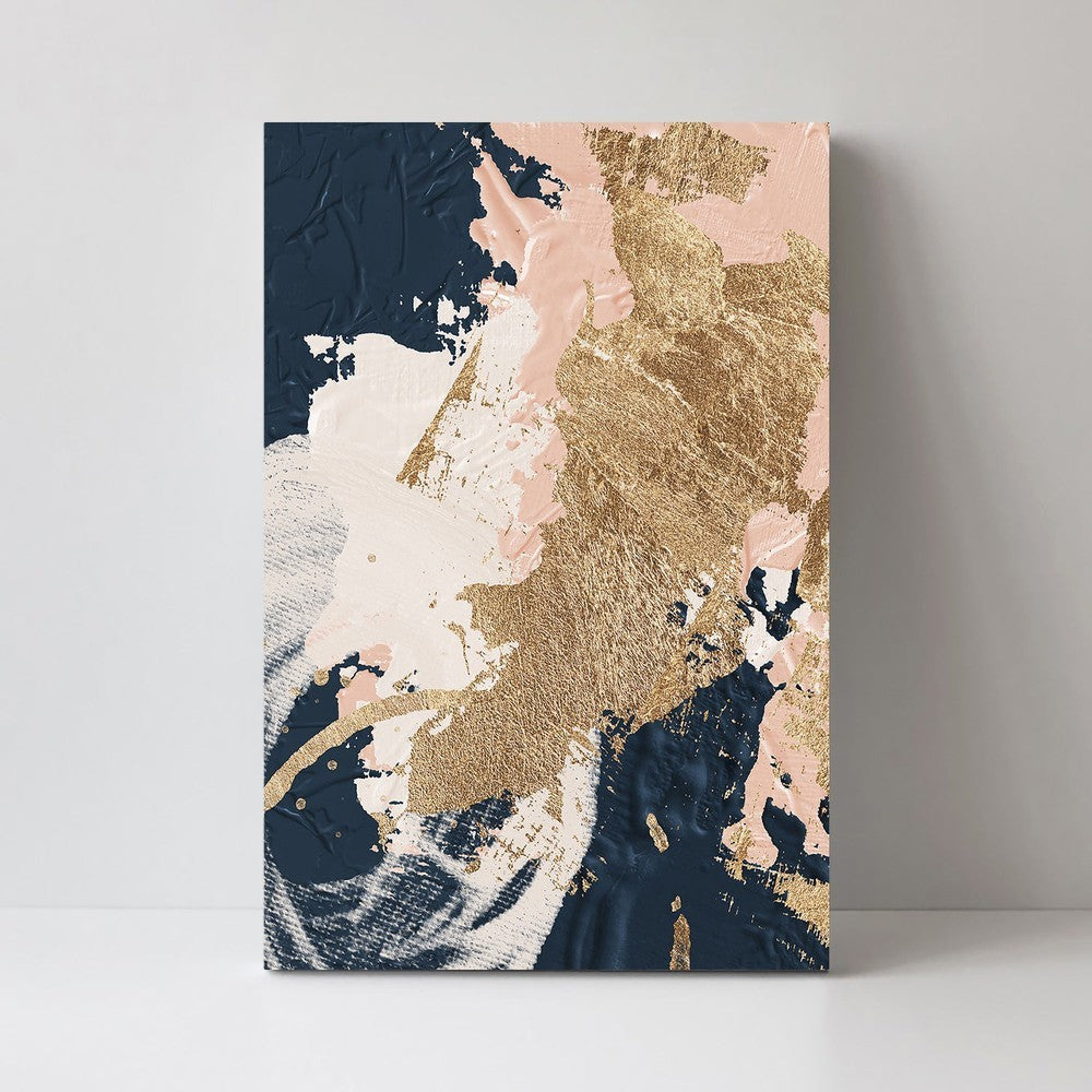 wall-art-print-canvas-poster-framed-Blush And Navy Abstract, Style A-by-Gioia Wall Art-Gioia Wall Art