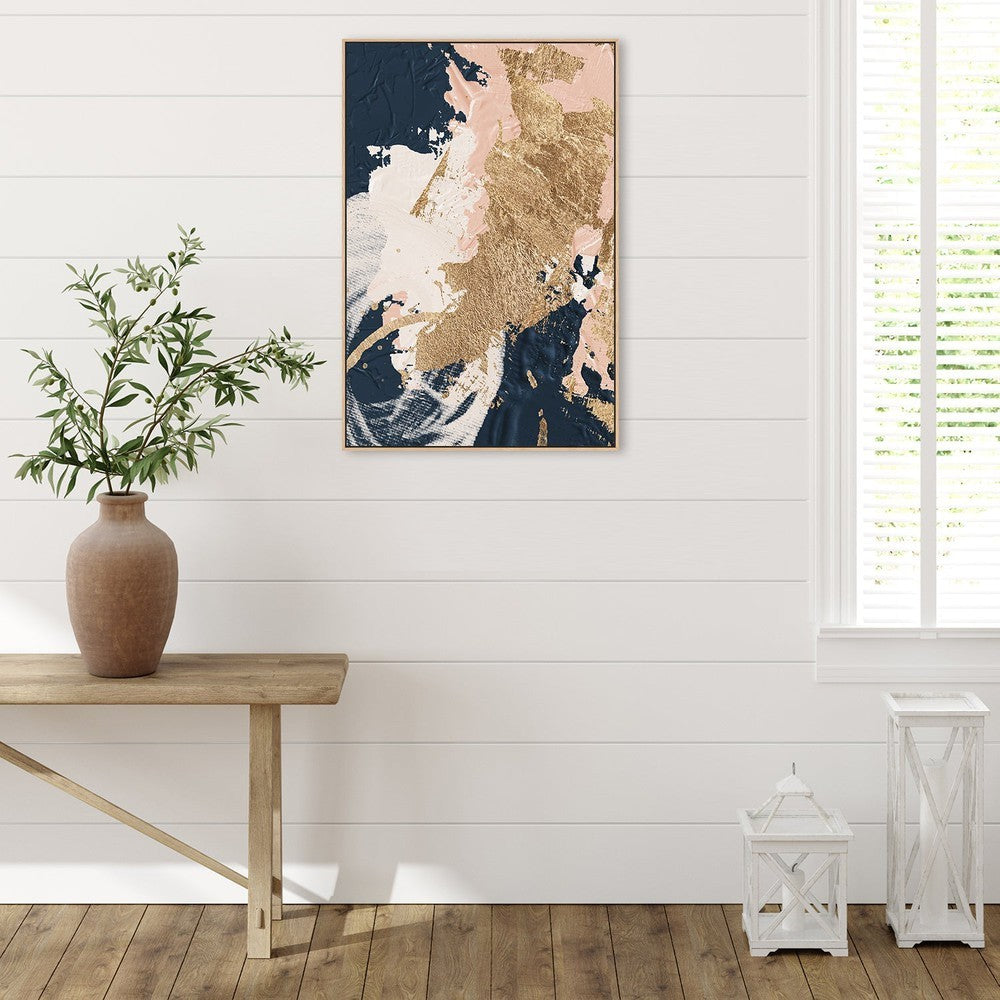 wall-art-print-canvas-poster-framed-Blush And Navy Abstract, Style A-by-Gioia Wall Art-Gioia Wall Art